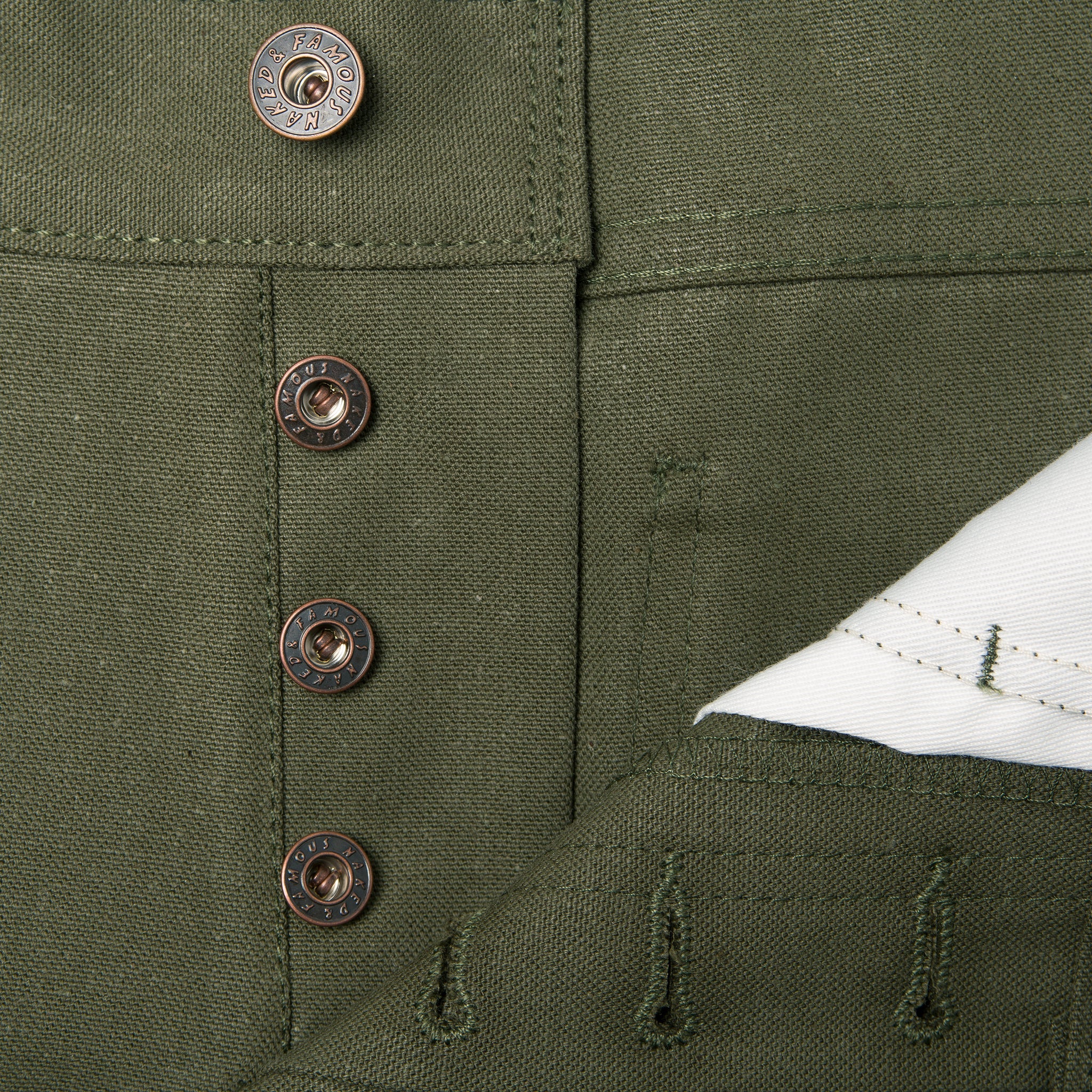 Super Guy - Army Green Duck Selvedge - Image 7
