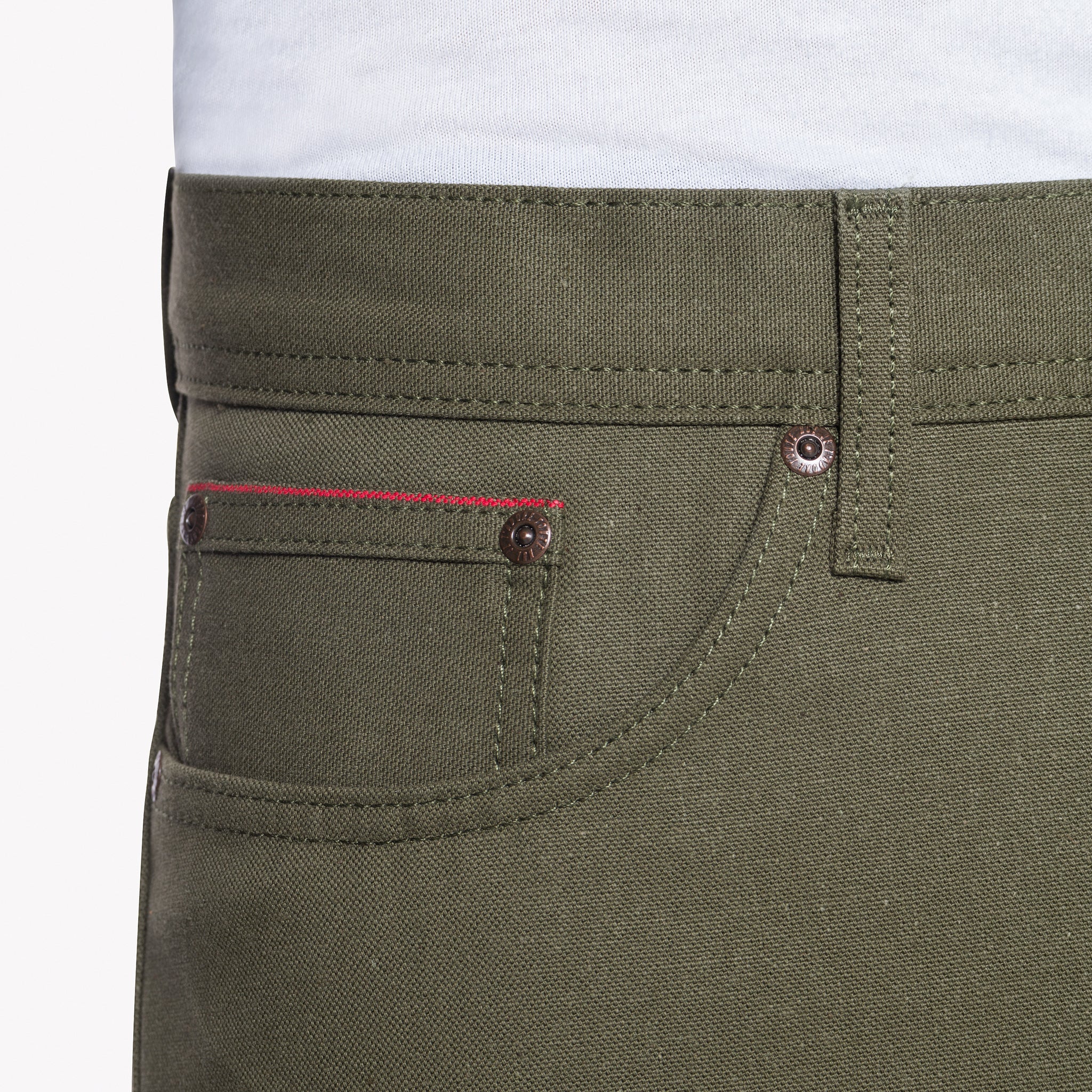 Weird Guy - Army Green Duck Selvedge - Image 4