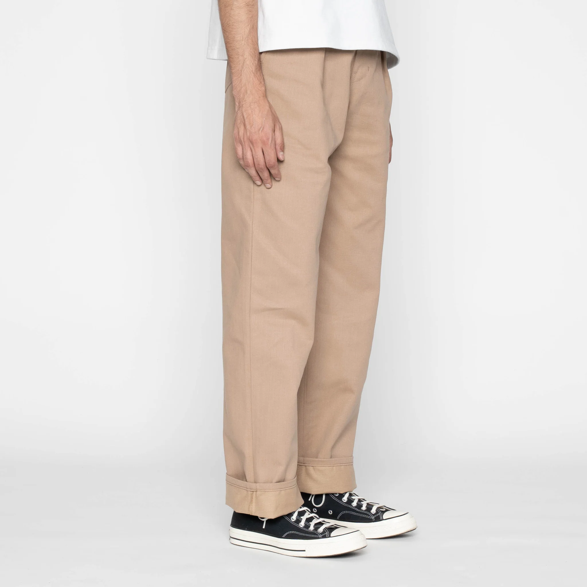 Pleated Trouser - Selvedge Slacks Beige - Image 3