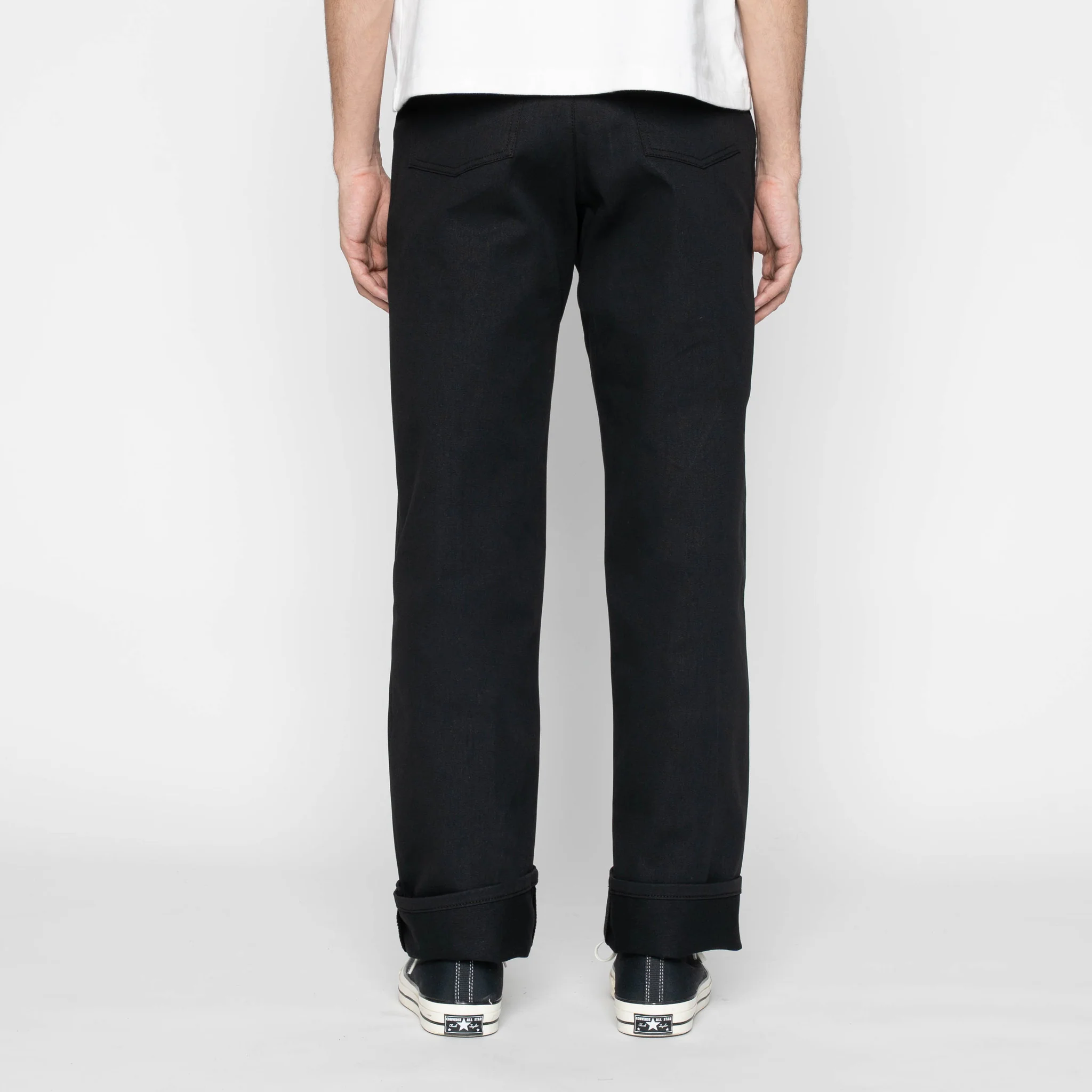 Pleated Trouser  -  Selvedge Slacks Black - Image 4