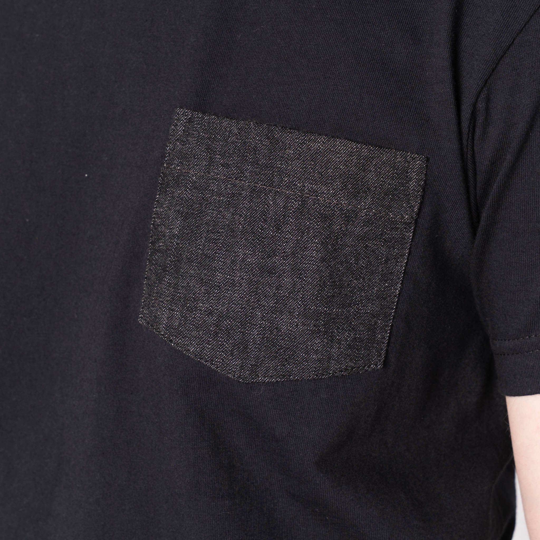 Pocket Tee - Black - Black Lightweight Denim - Black - Image 4