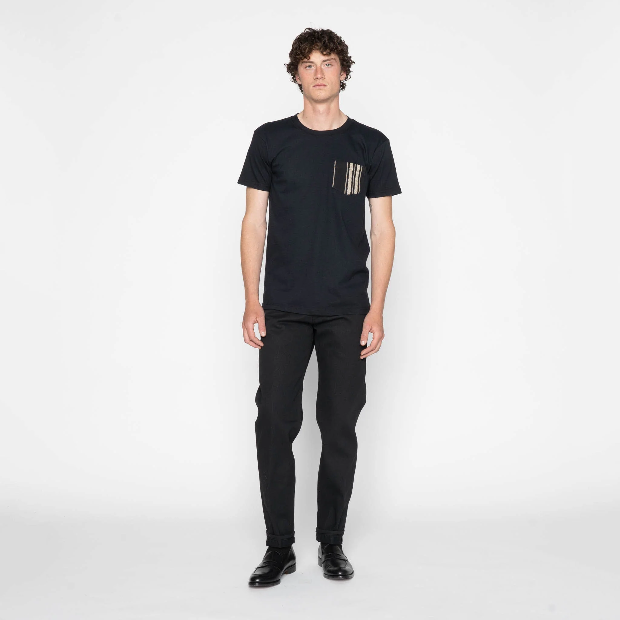 Pocket Tee - Black + Dobby Bands - Black - Image 5