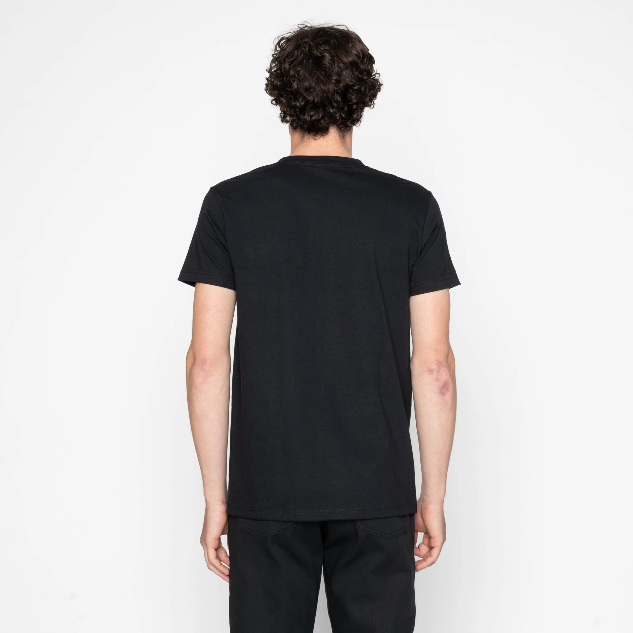 Pocket Tee - Black + Indigo Jacquard - Indigo - Image 4
