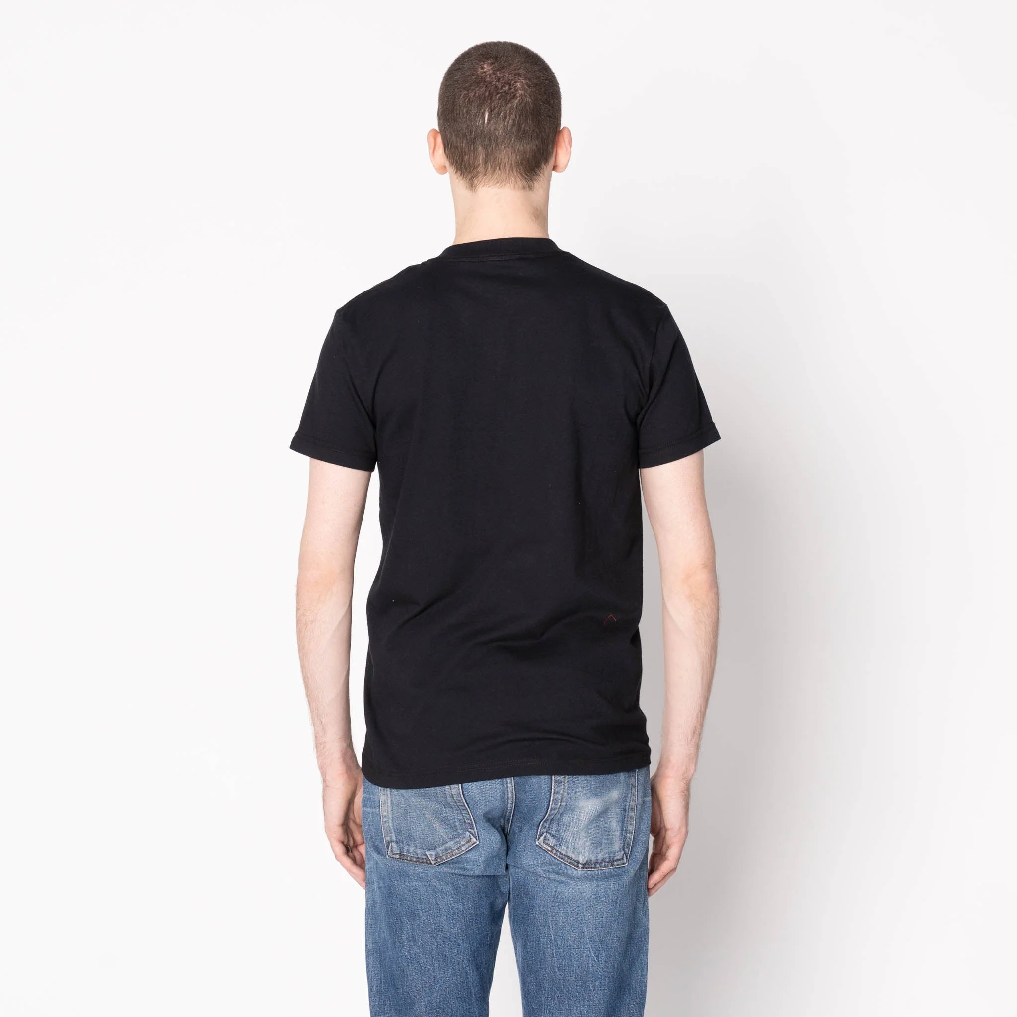 Pocket Tee - Black - Kimono Scramble - Indigo - Image 3