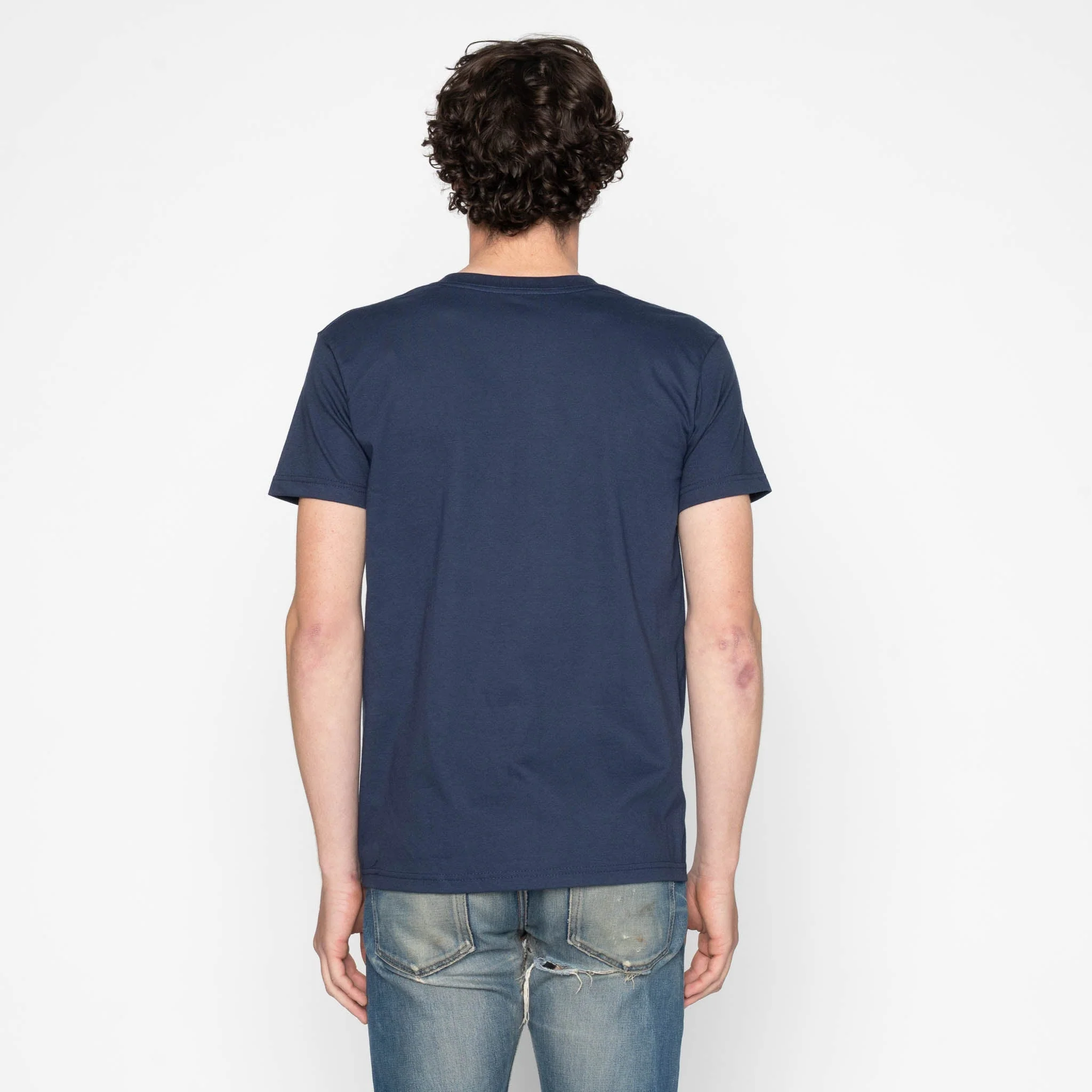 Pocket Tee - Navy + Matsuba Pine Needles - Indigo - Image 4