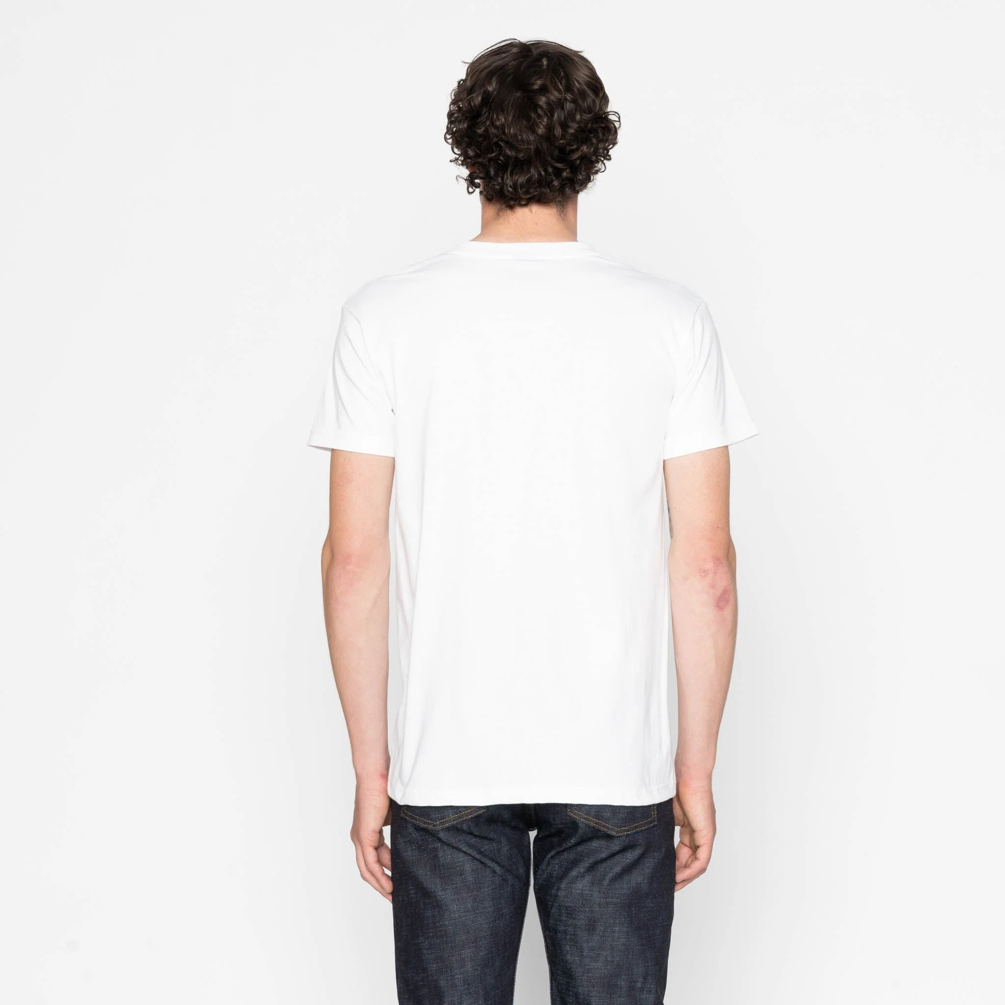 Pocket Tee - White + Matsuba Pines Needle - Indigo - Image 4