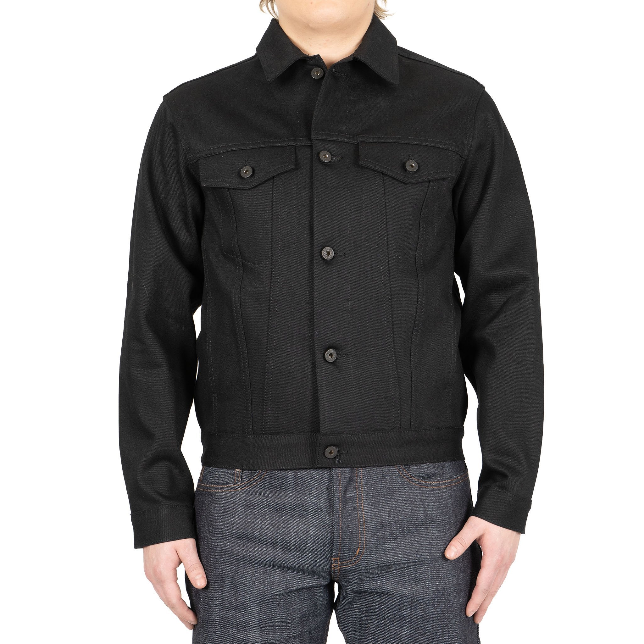Denim Jacket - Solid Black Selvedge - Image 3