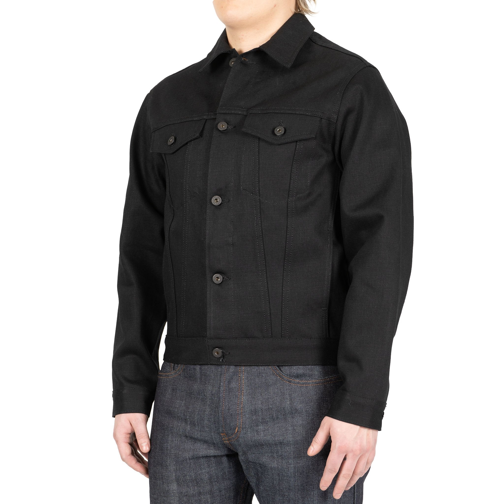 Denim Jacket - Solid Black Selvedge - Image 4