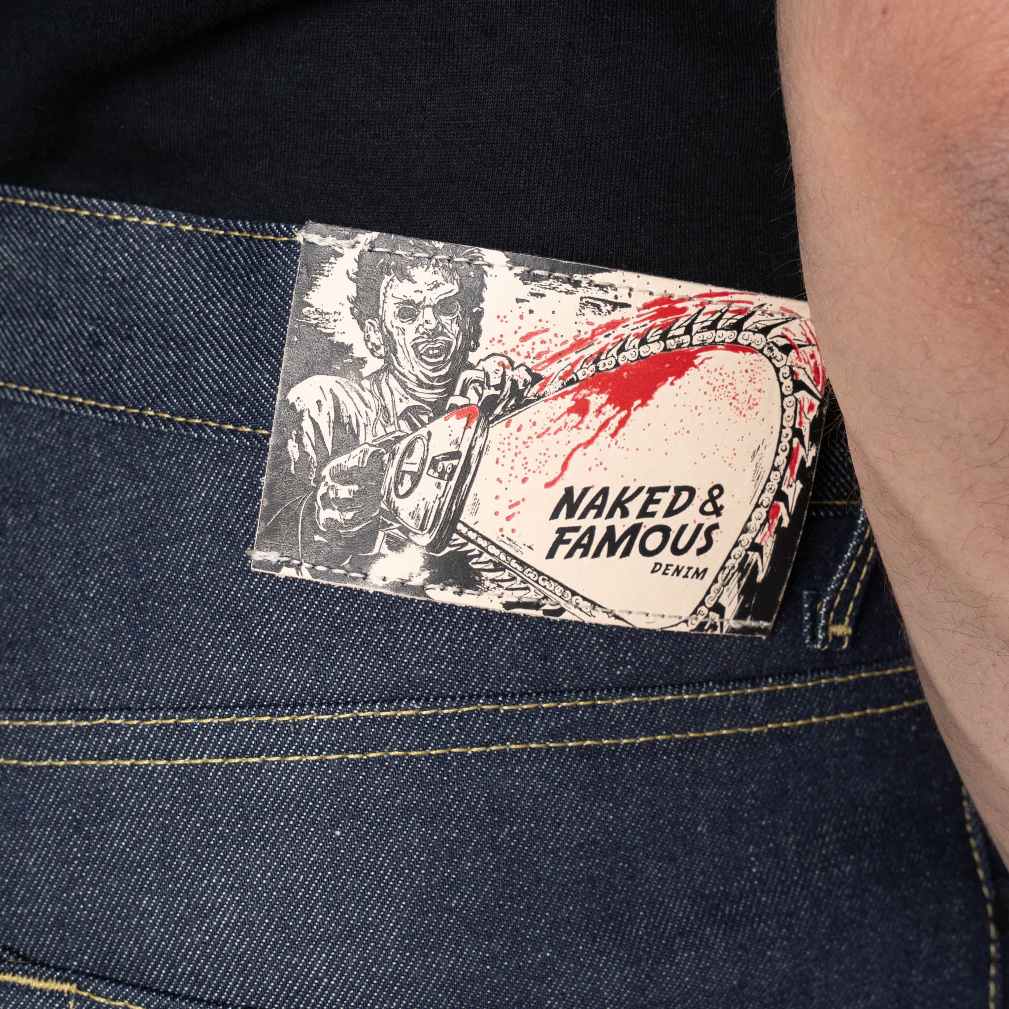 Strong Guy - Texas Chainsaw Massacre "Leatherface" Selvedge - Indigo - Image 6