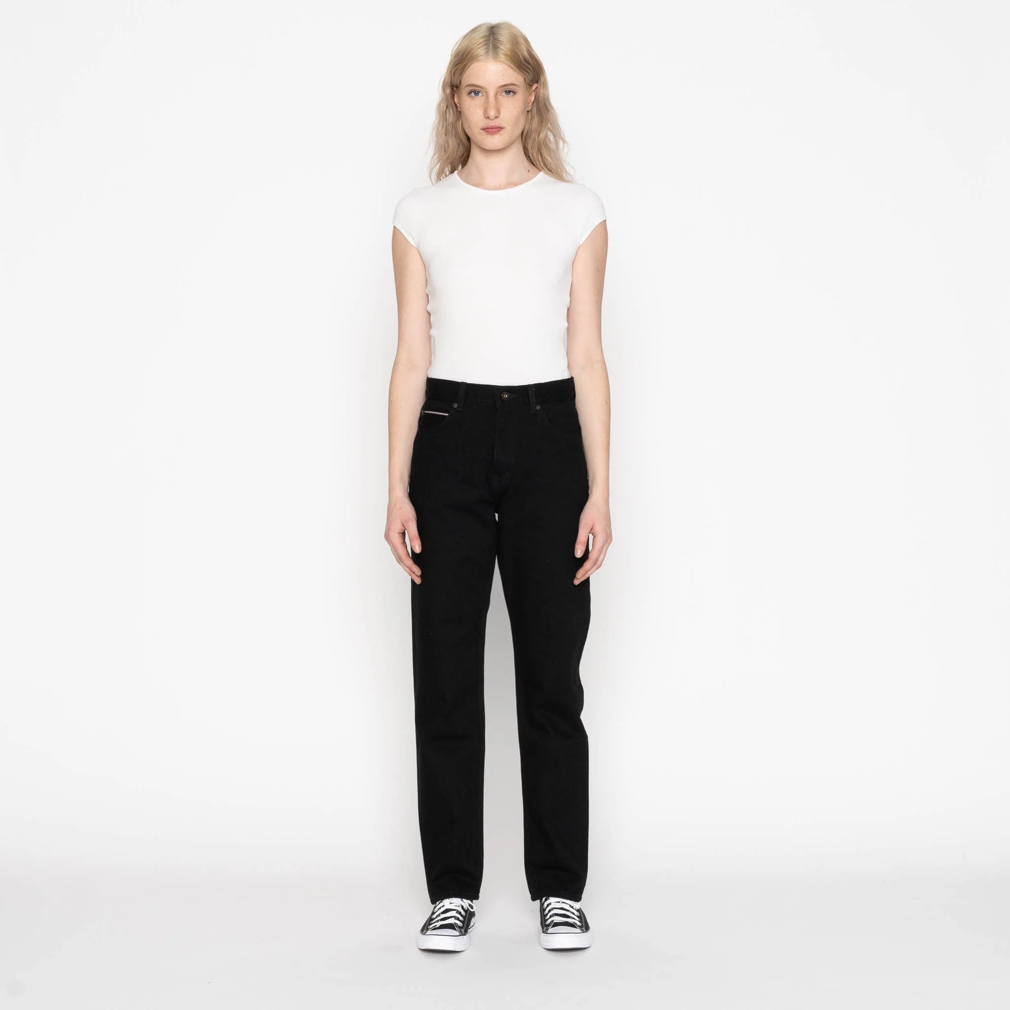 Super Girl - Solid Black Selvedge Washed - Black - Image 7