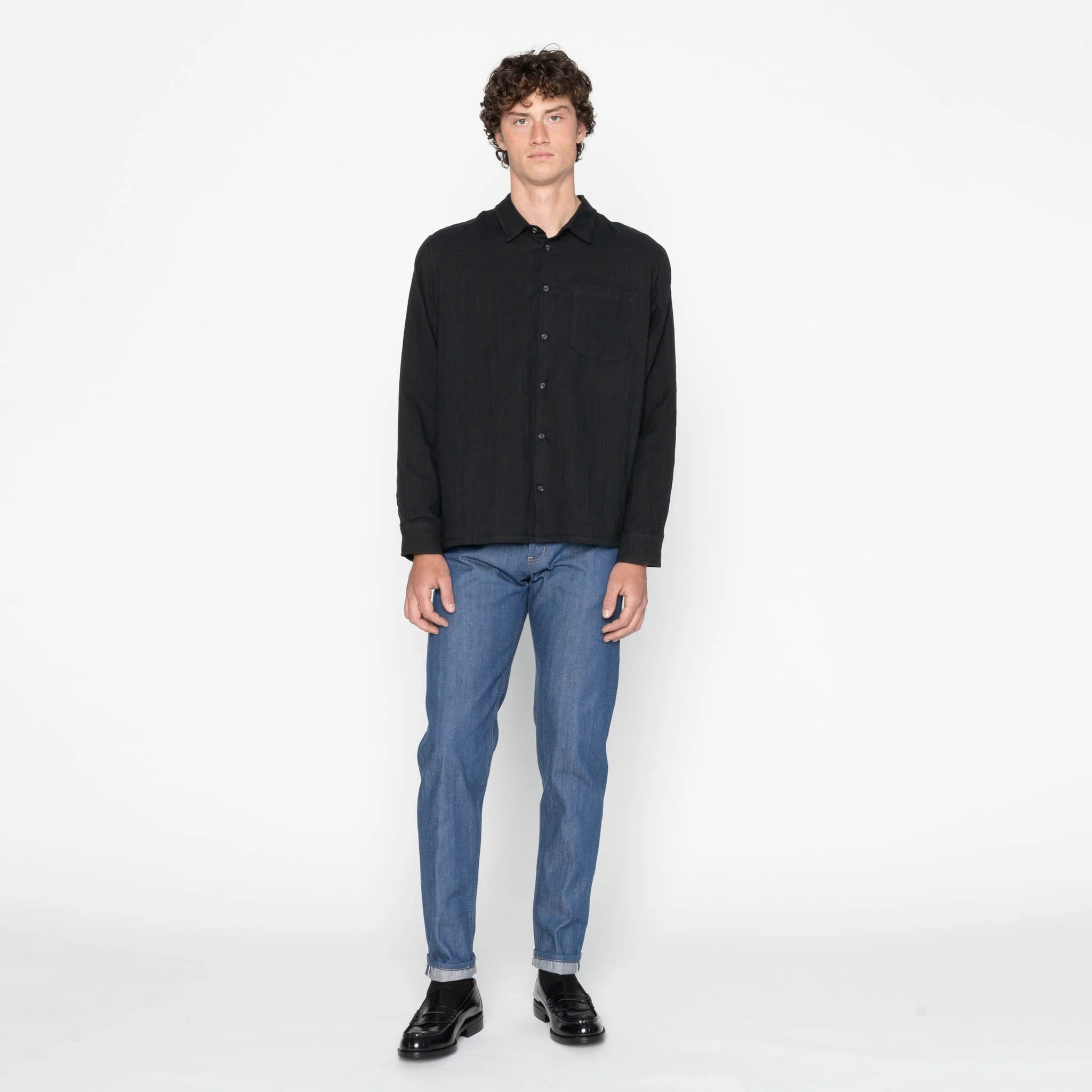 True Shirt - Double Weave Slub Gauze - Black - Image 5