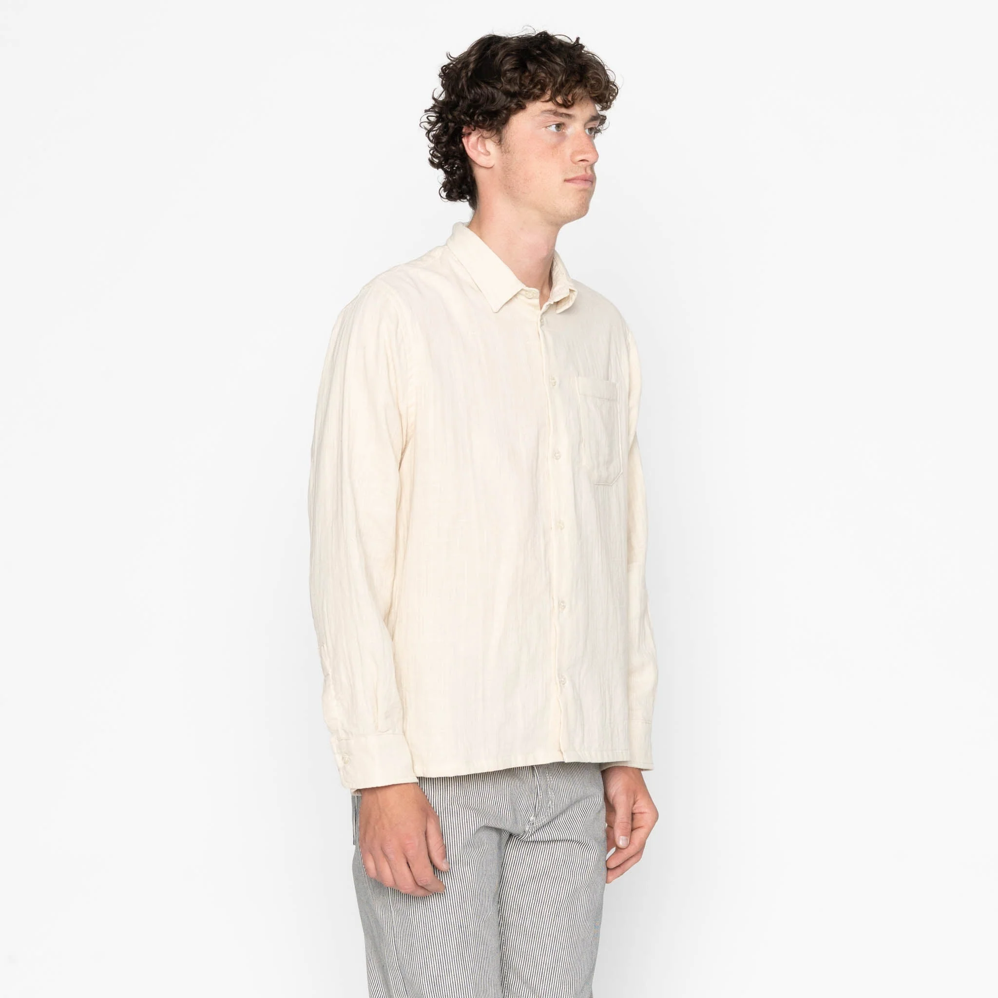 True Shirt - Double Weave Slub Gauze - Bone - Image 3