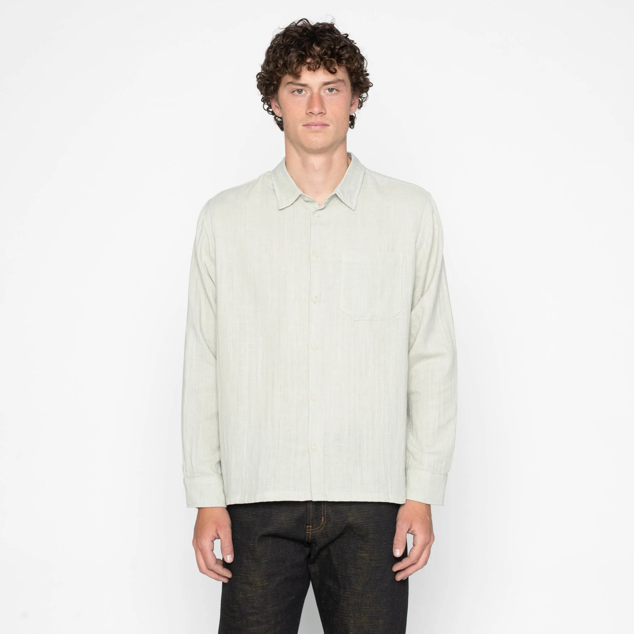 True Shirt - Double Weave Slub Gauze - Mint - Image 2