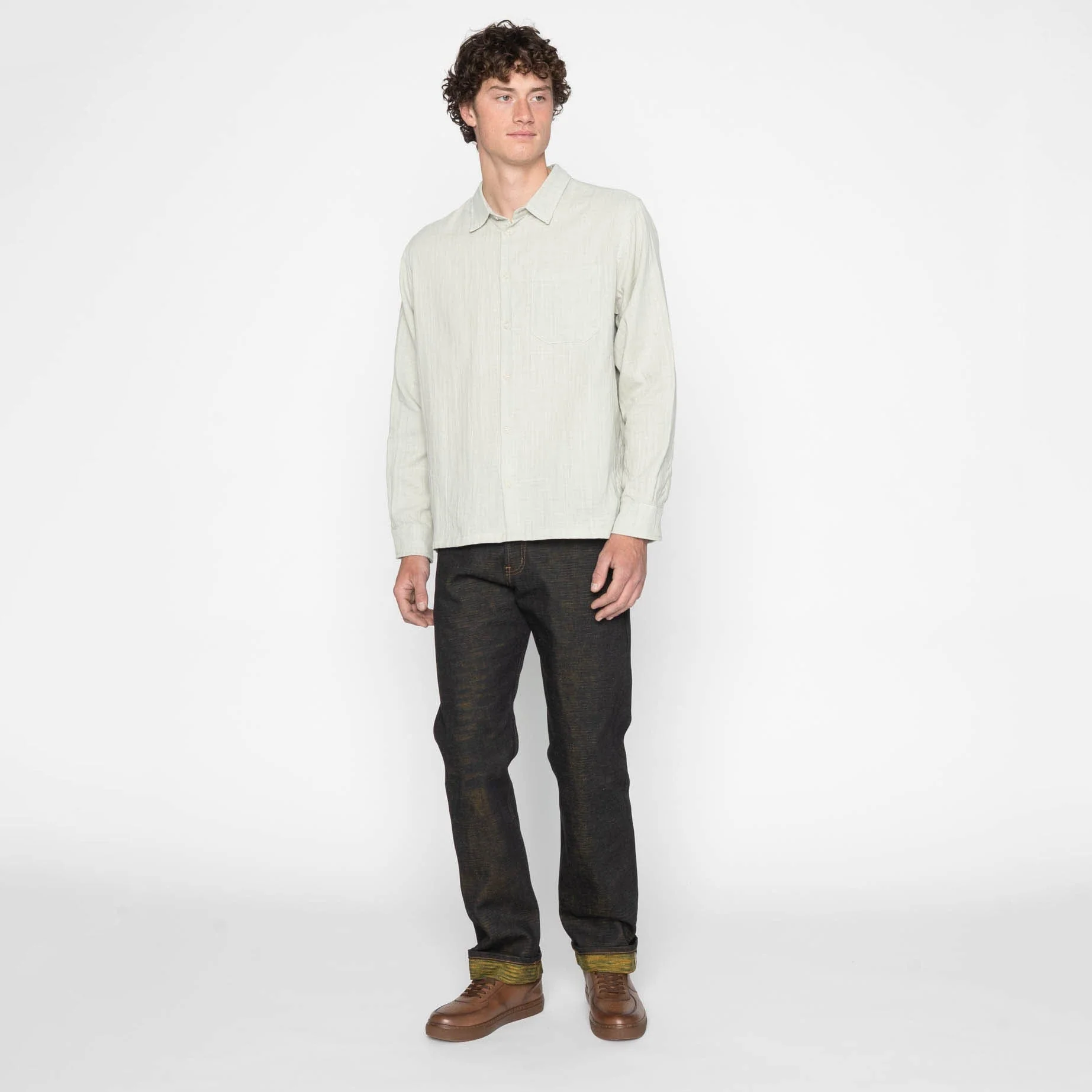 True Shirt - Double Weave Slub Gauze - Mint - Image 7
