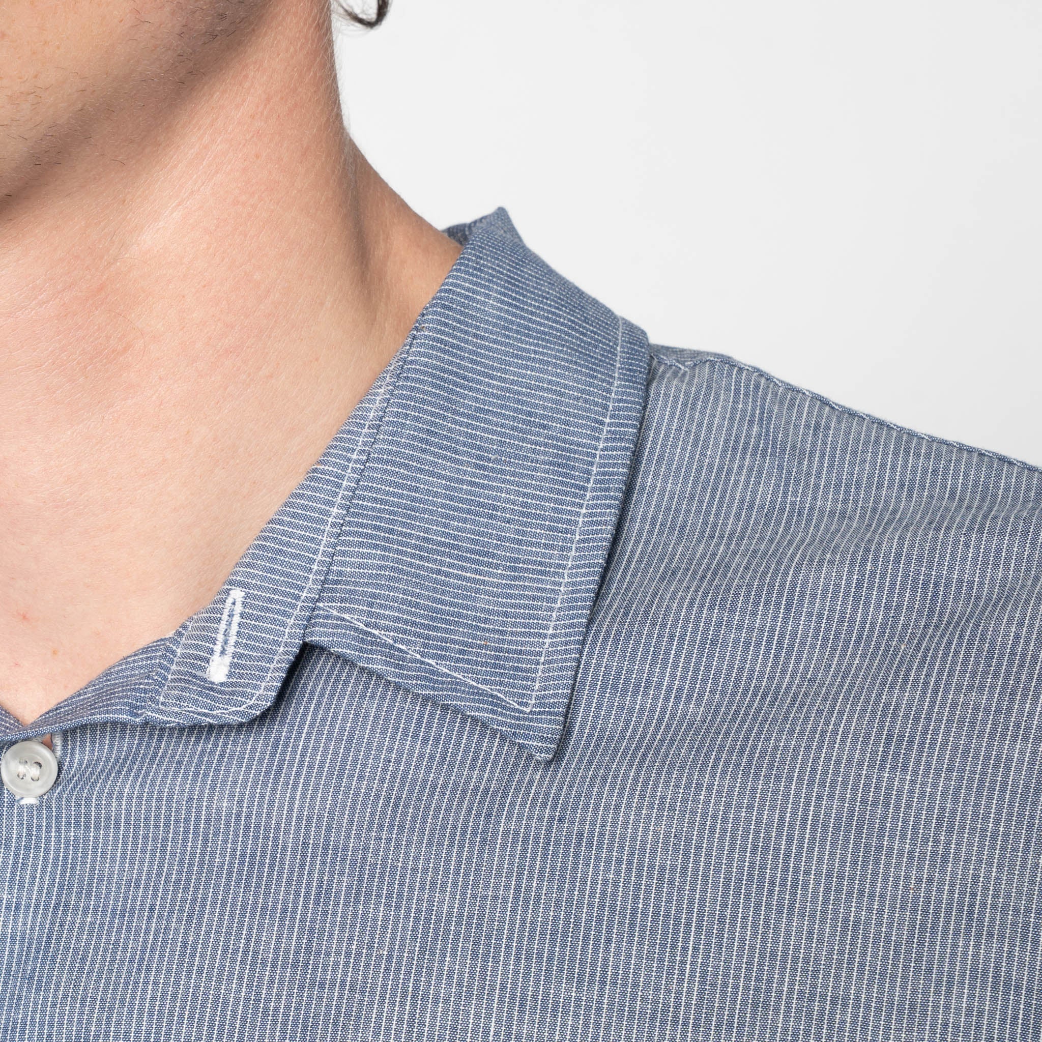 True Shirt - Indigo Stripe Selvedge - Indigo - Image 6