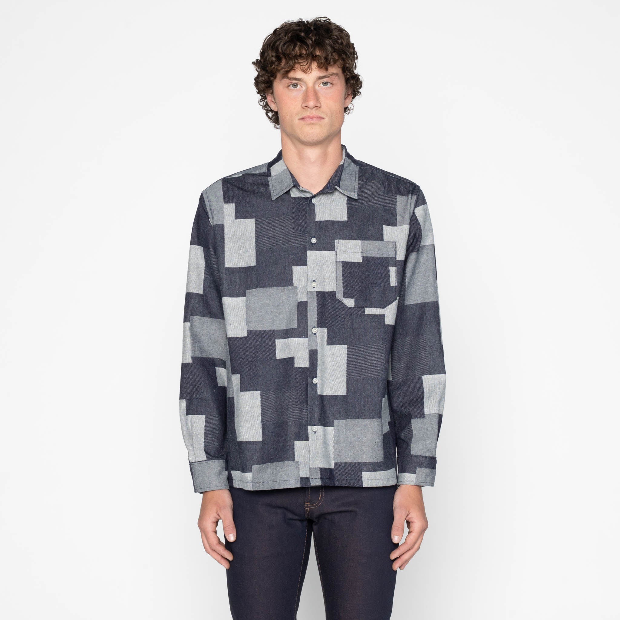 True Shirt - Jacquard  Denim  - Indigo - Image 2