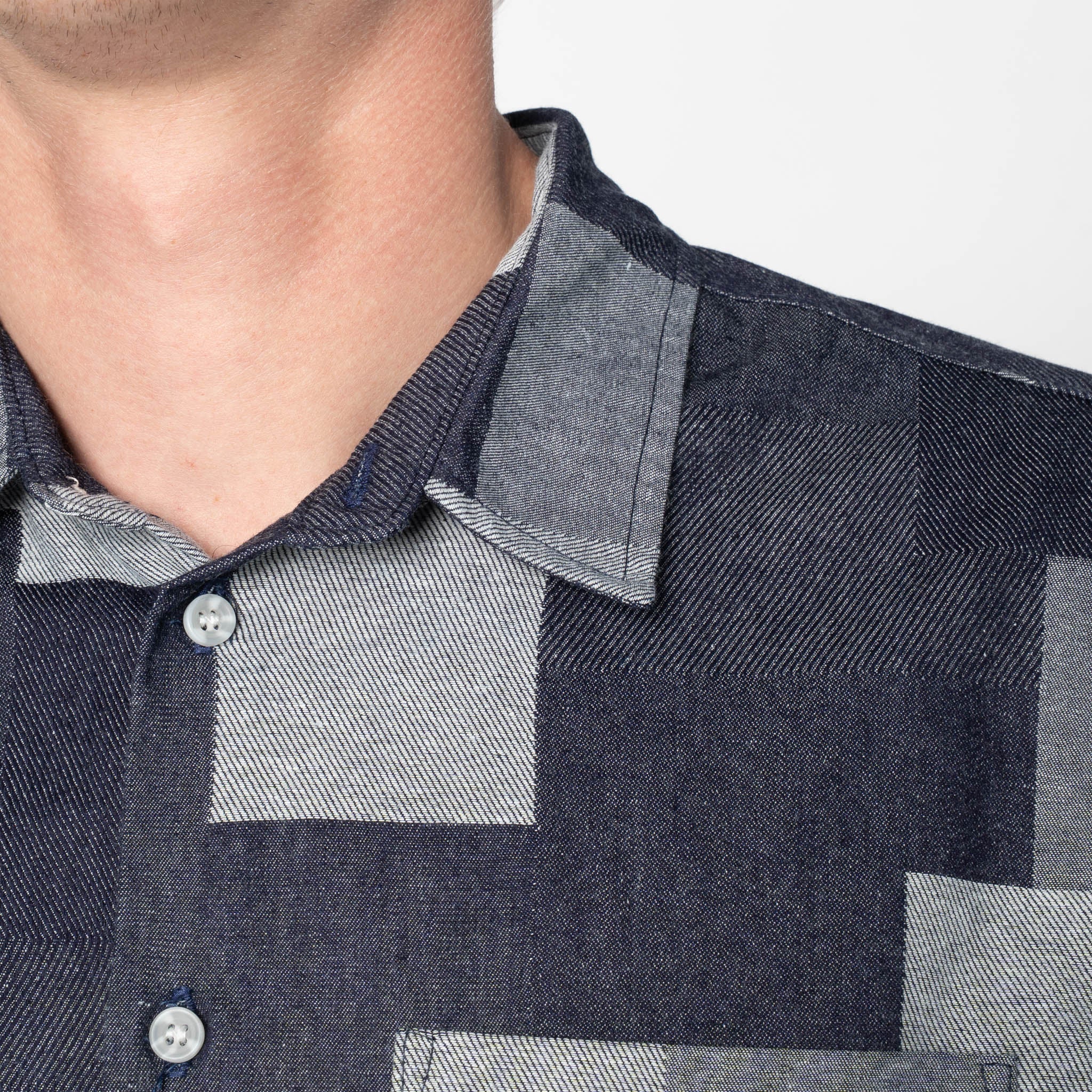 True Shirt - Jacquard  Denim  - Indigo - Image 6