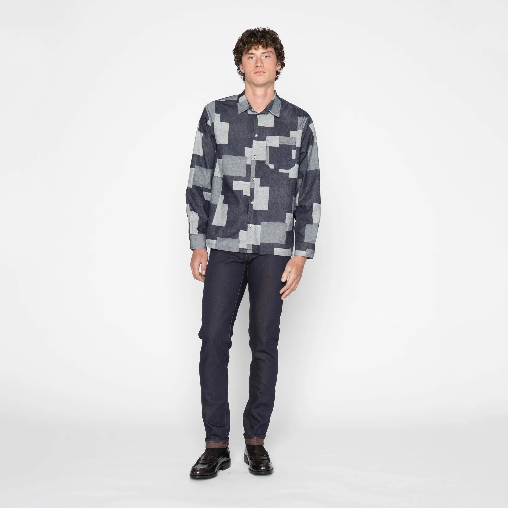 True Shirt - Jacquard  Denim  - Indigo - Image 7