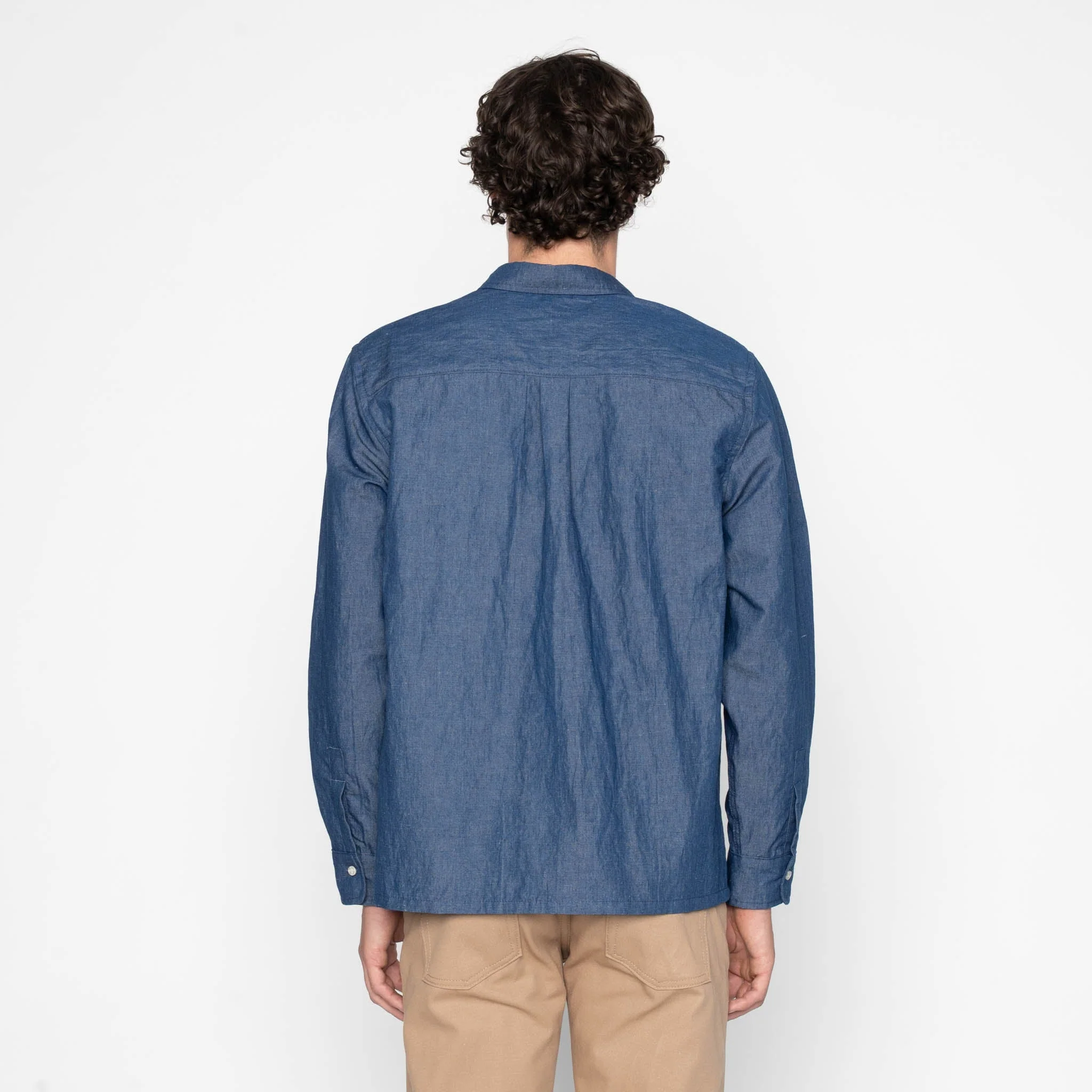 True Shirt - Linen Blend Denim - Indigo - Image 4