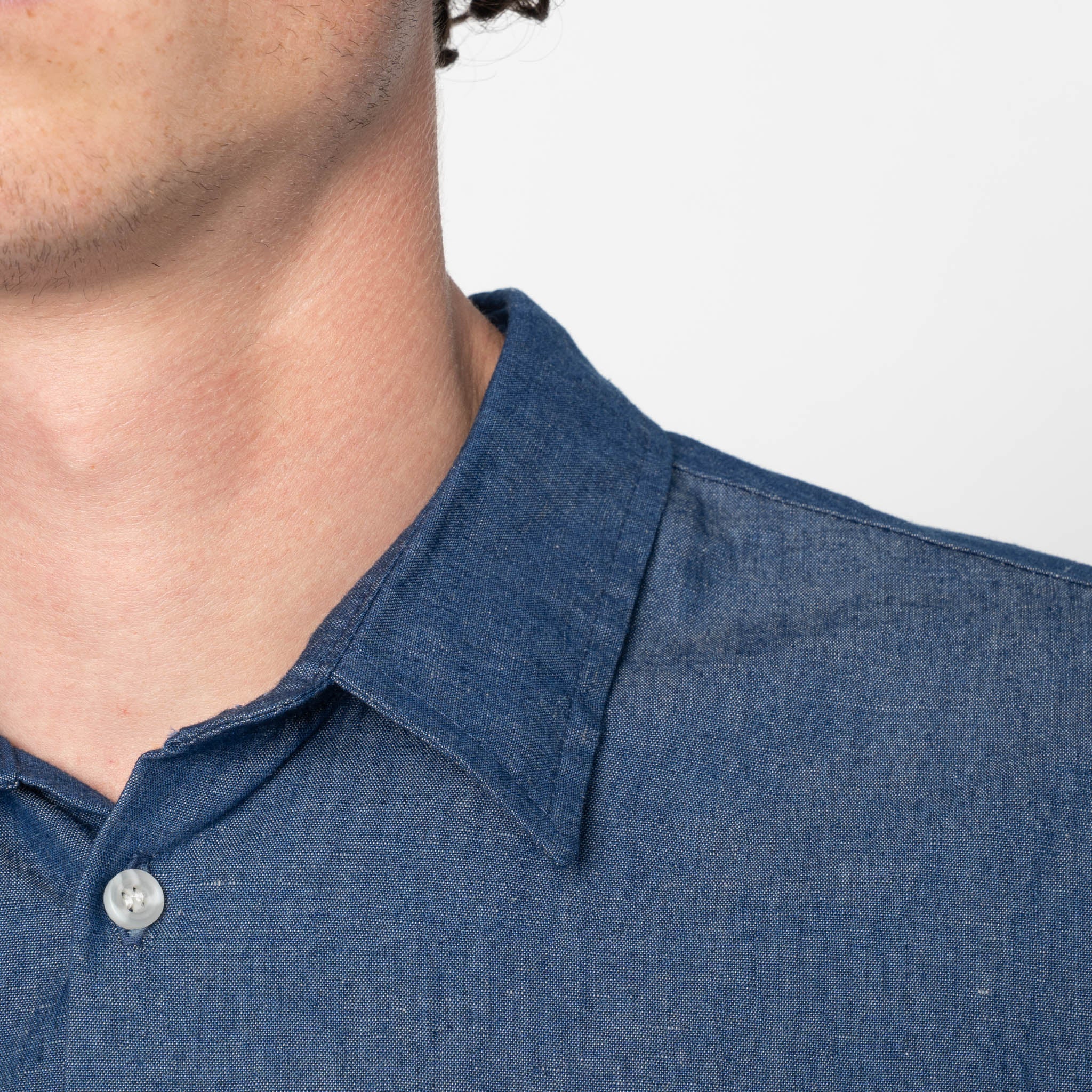 True Shirt - Linen Blend Denim - Indigo - Image 5