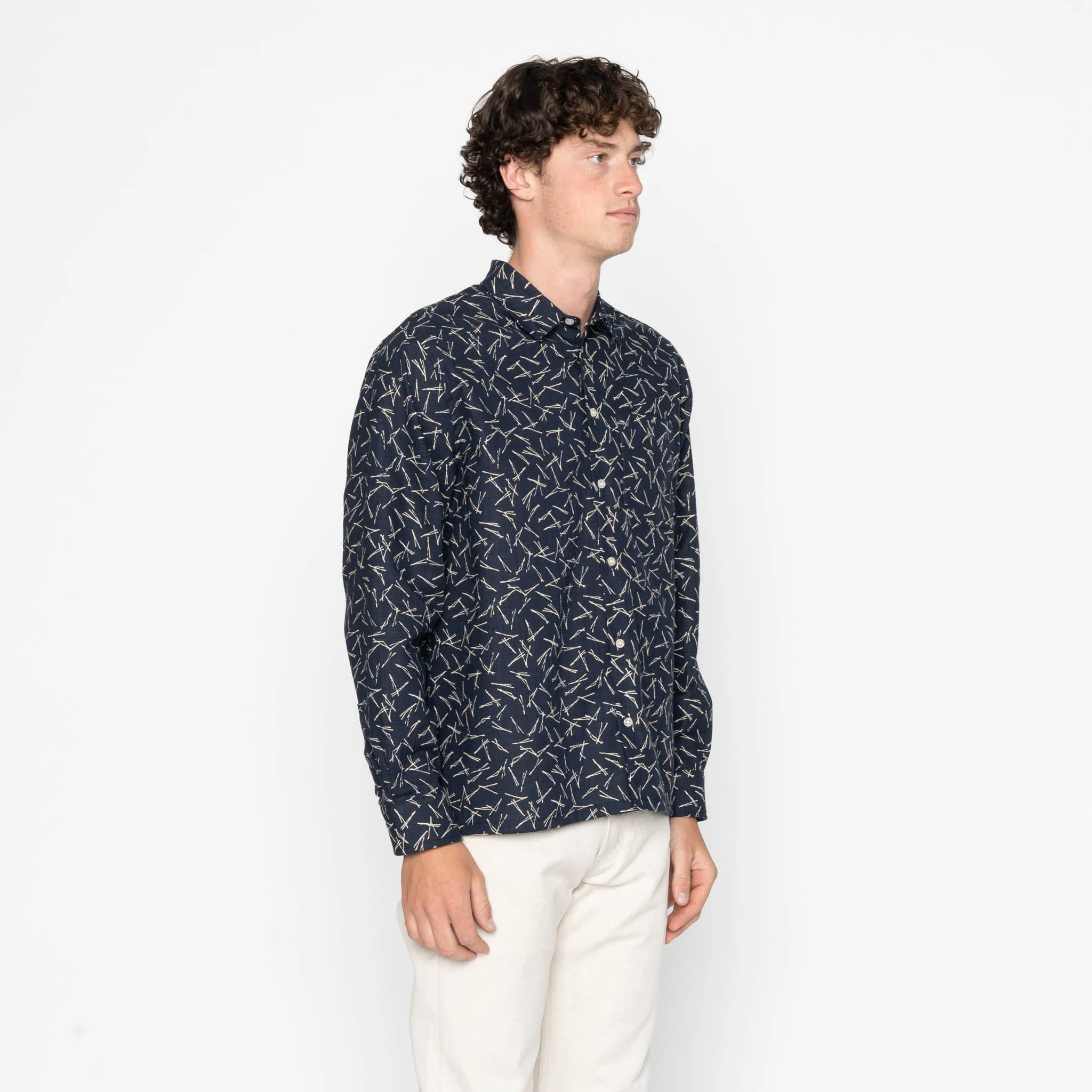 True Shirt - Matsuba Pine Needles - Indigo - Image 3