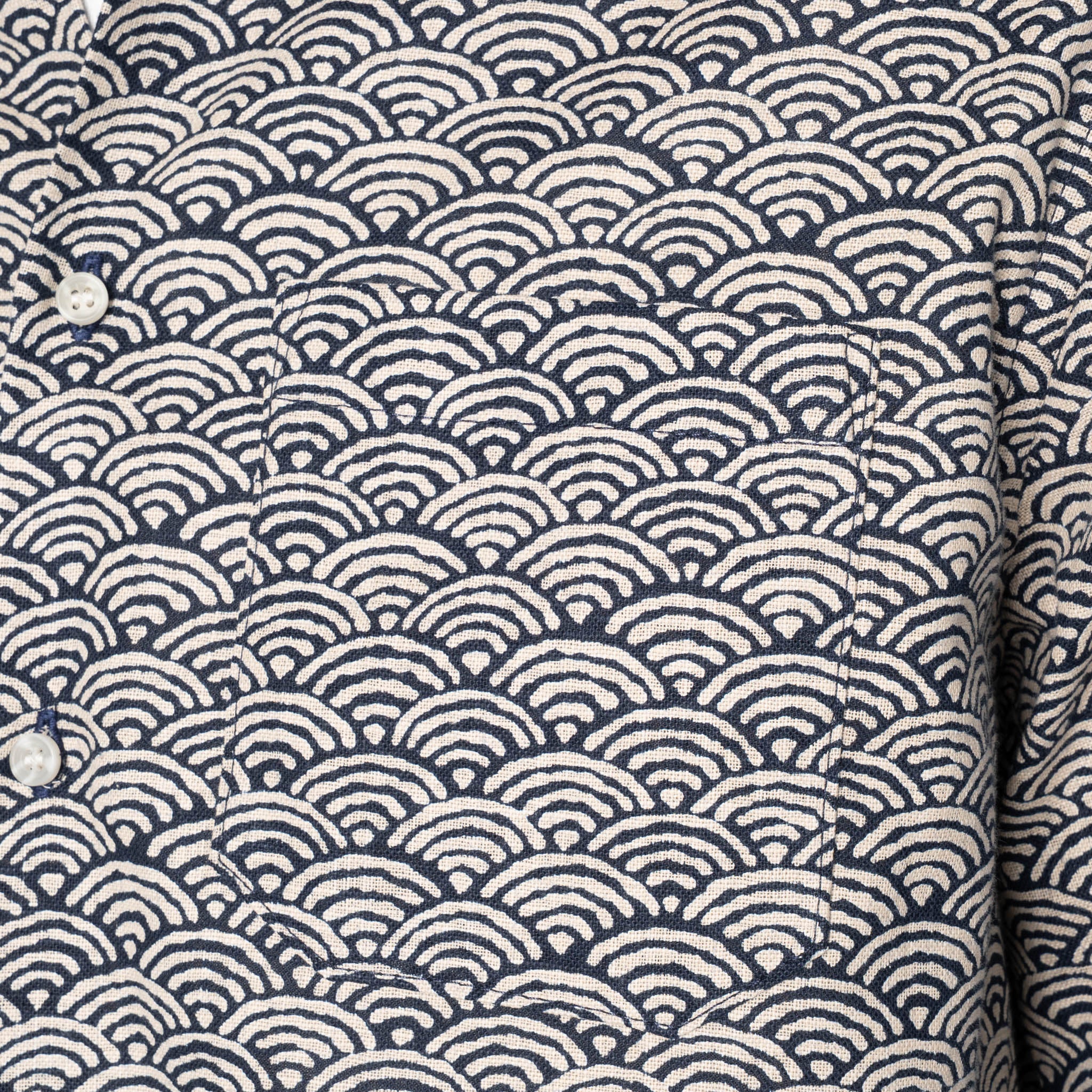 True Shirt - Seigaiha Waves - Indigo - Image 5