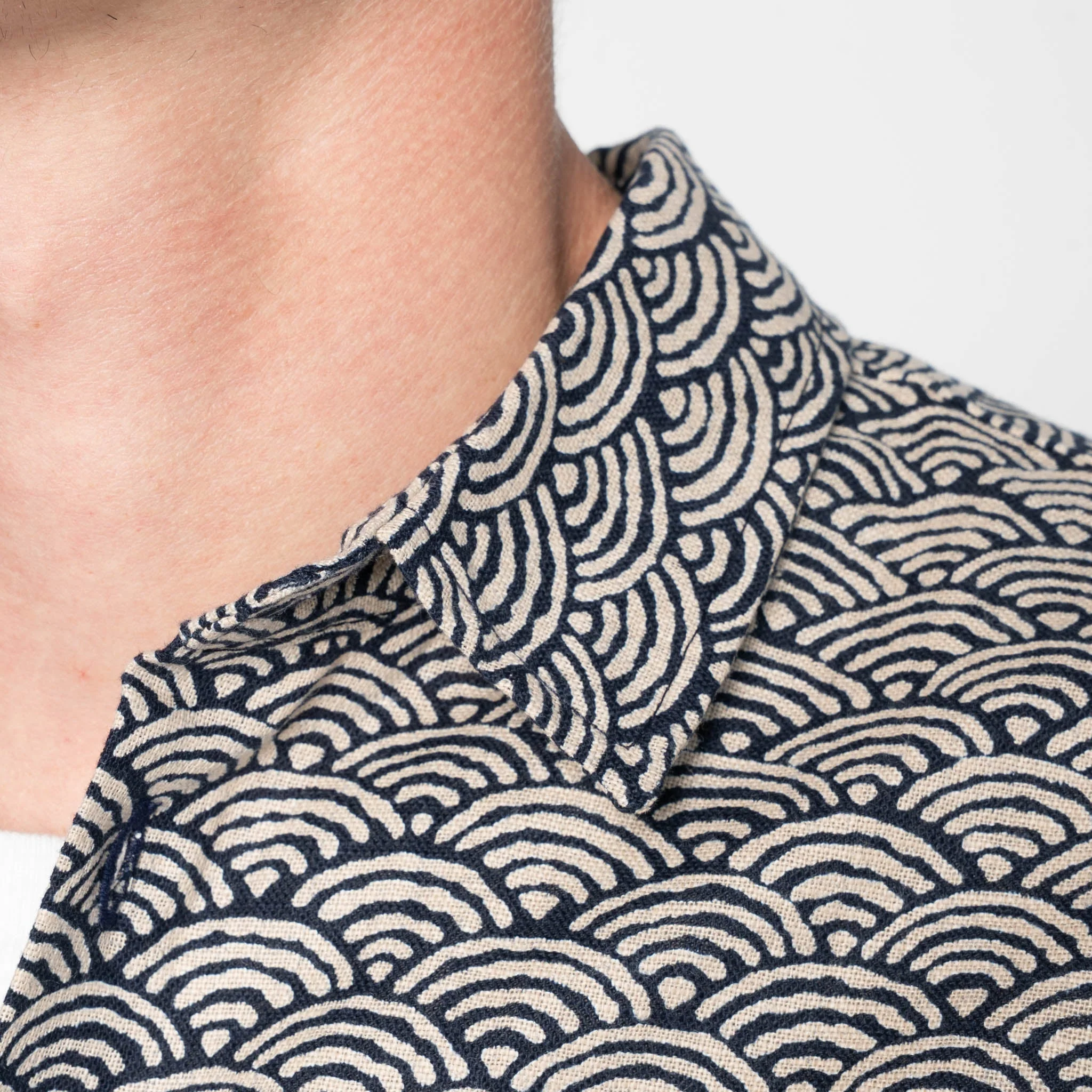 True Shirt - Seigaiha Waves - Indigo - Image 6