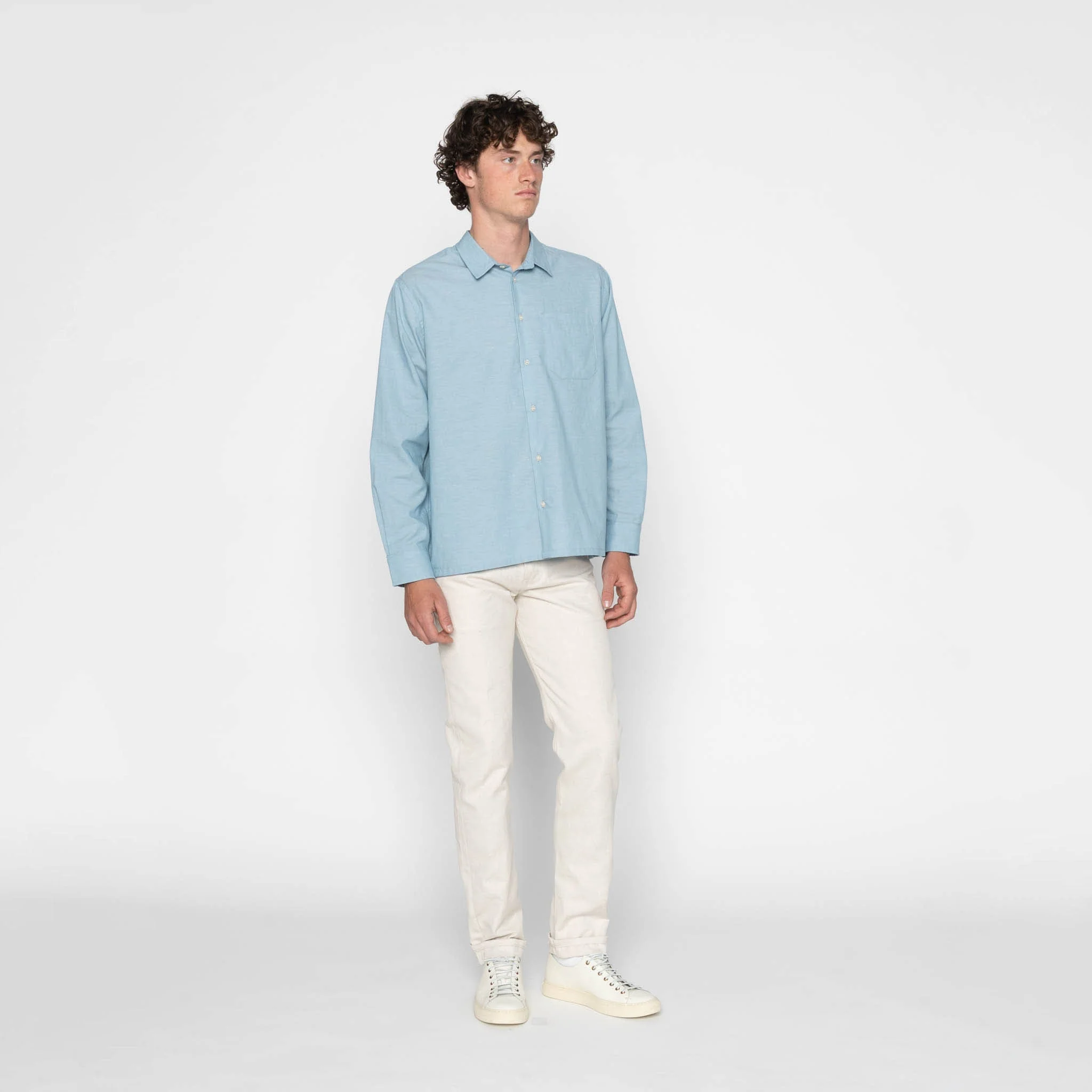True Shirt - Selvedge Chambray - Pale Blue - Image 7
