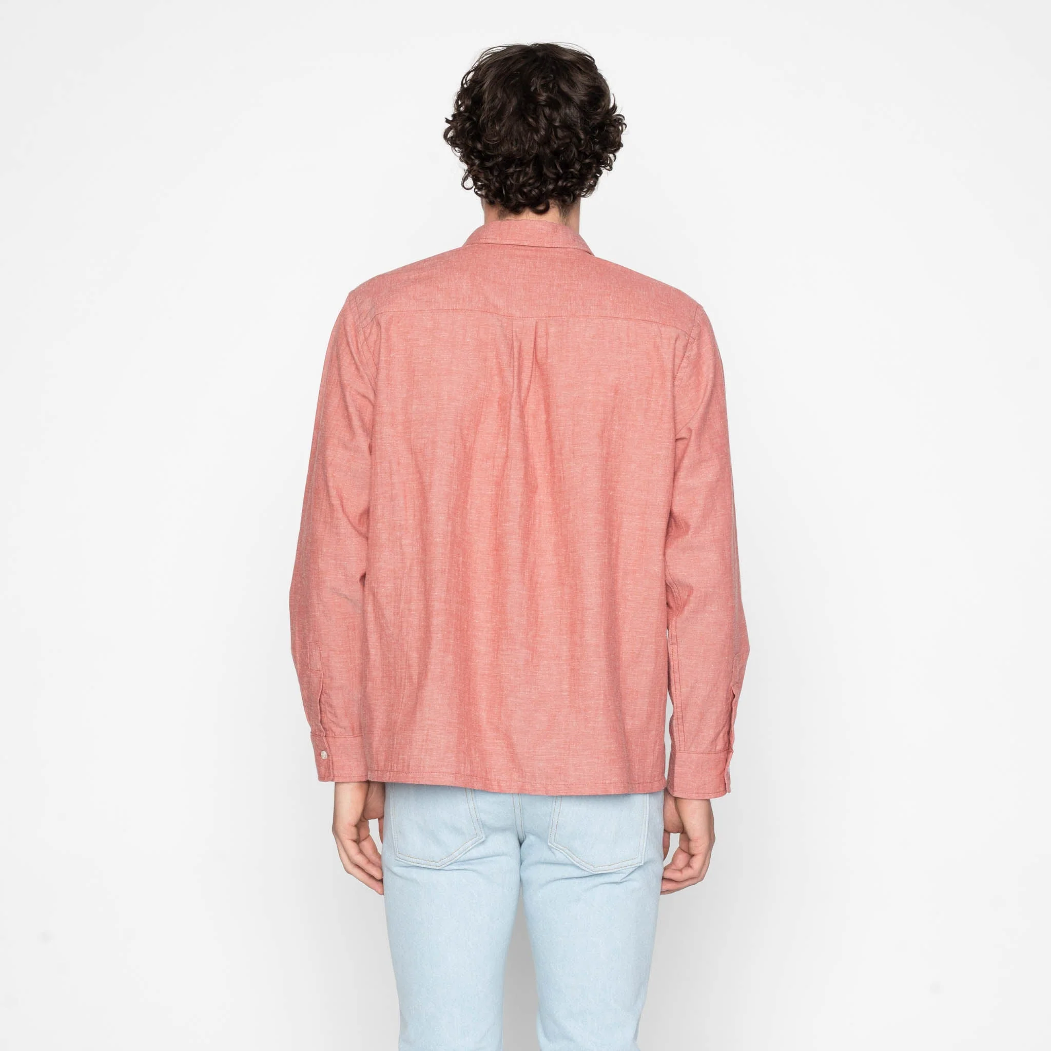True Shirt - Selvedge Chambray - Red - Image 4