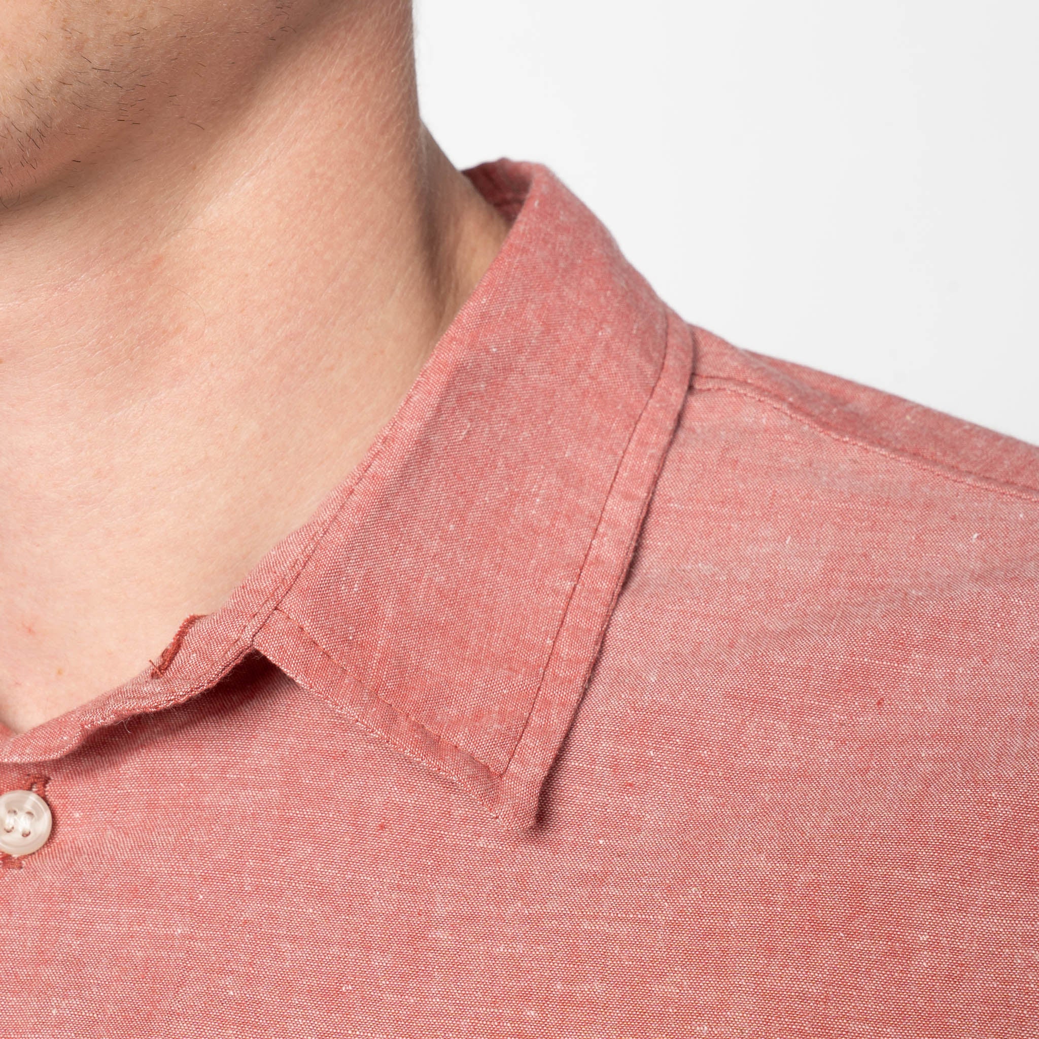 True Shirt - Selvedge Chambray - Red - Image 5