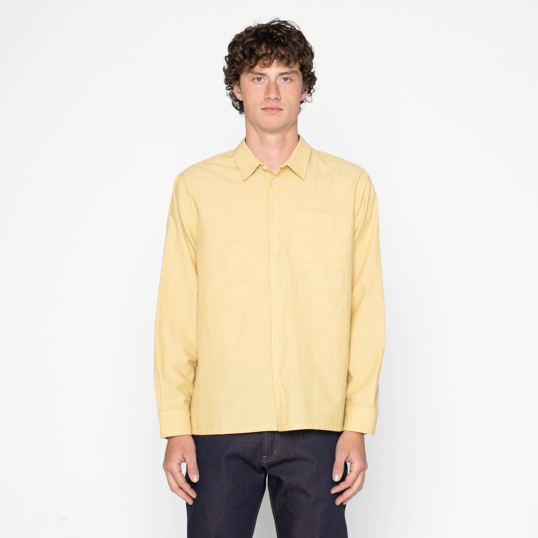 True Shirt - Selvedge Chambray - Yellow - Image 2