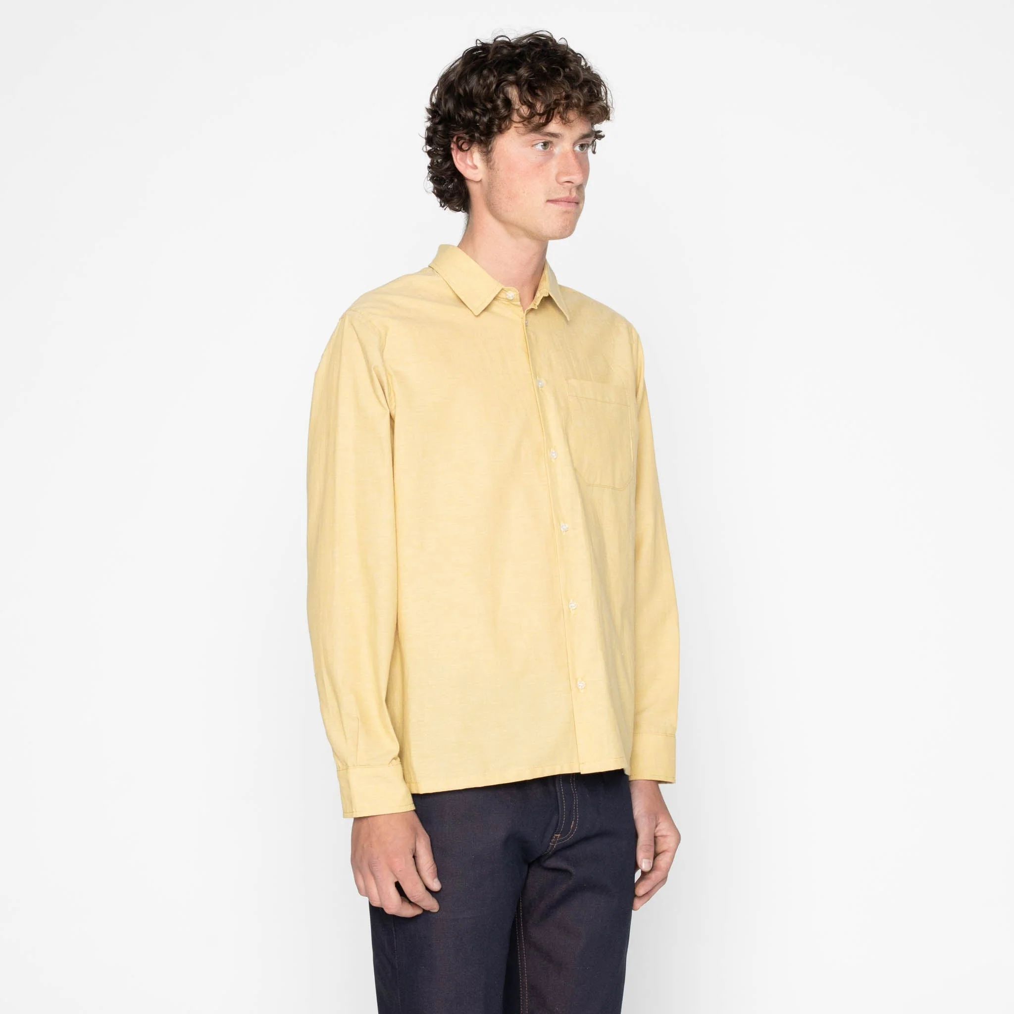 True Shirt - Selvedge Chambray - Yellow - Image 3