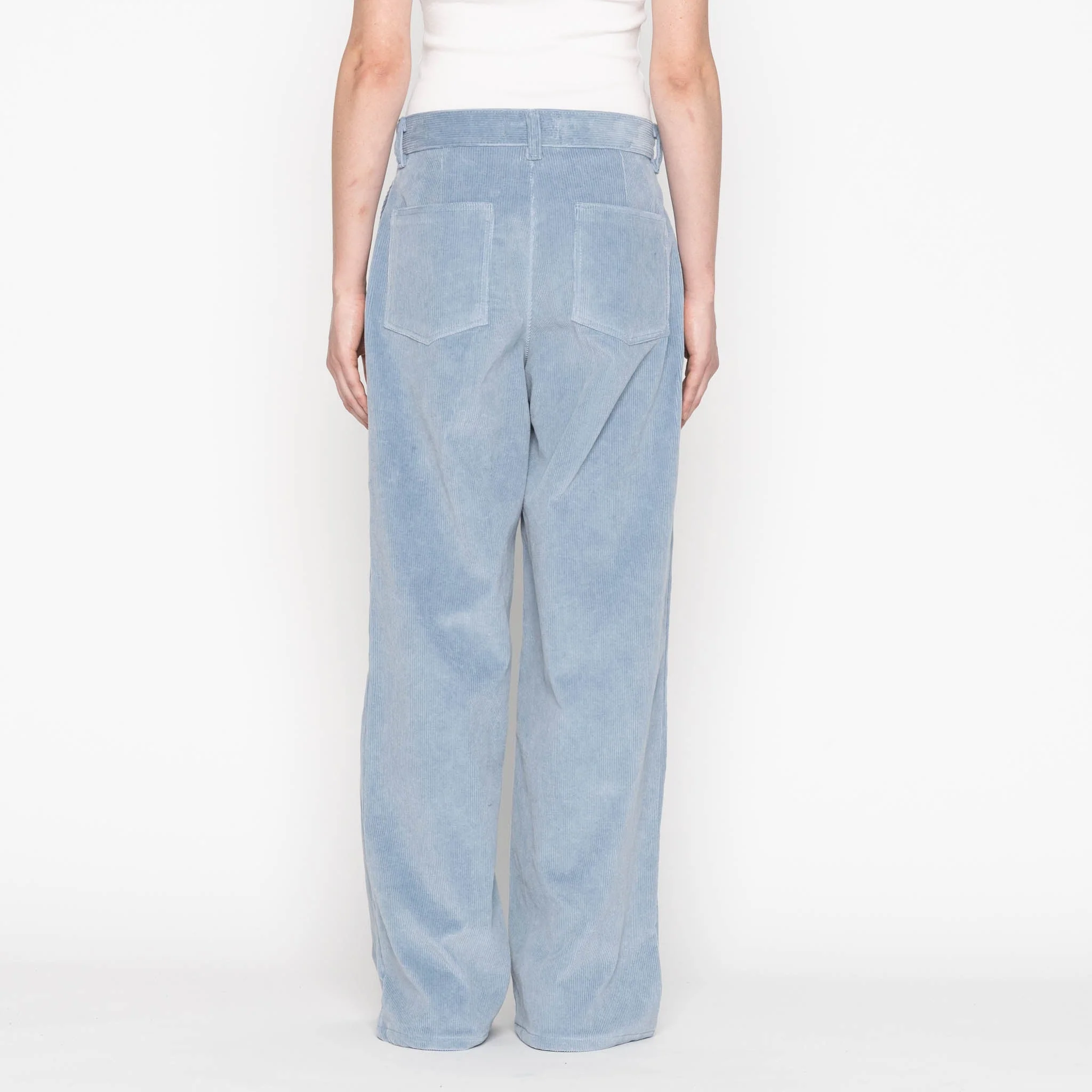 Wide Leg Trouser - Faded Corduroy Organique - Pale Indigo - Image 4