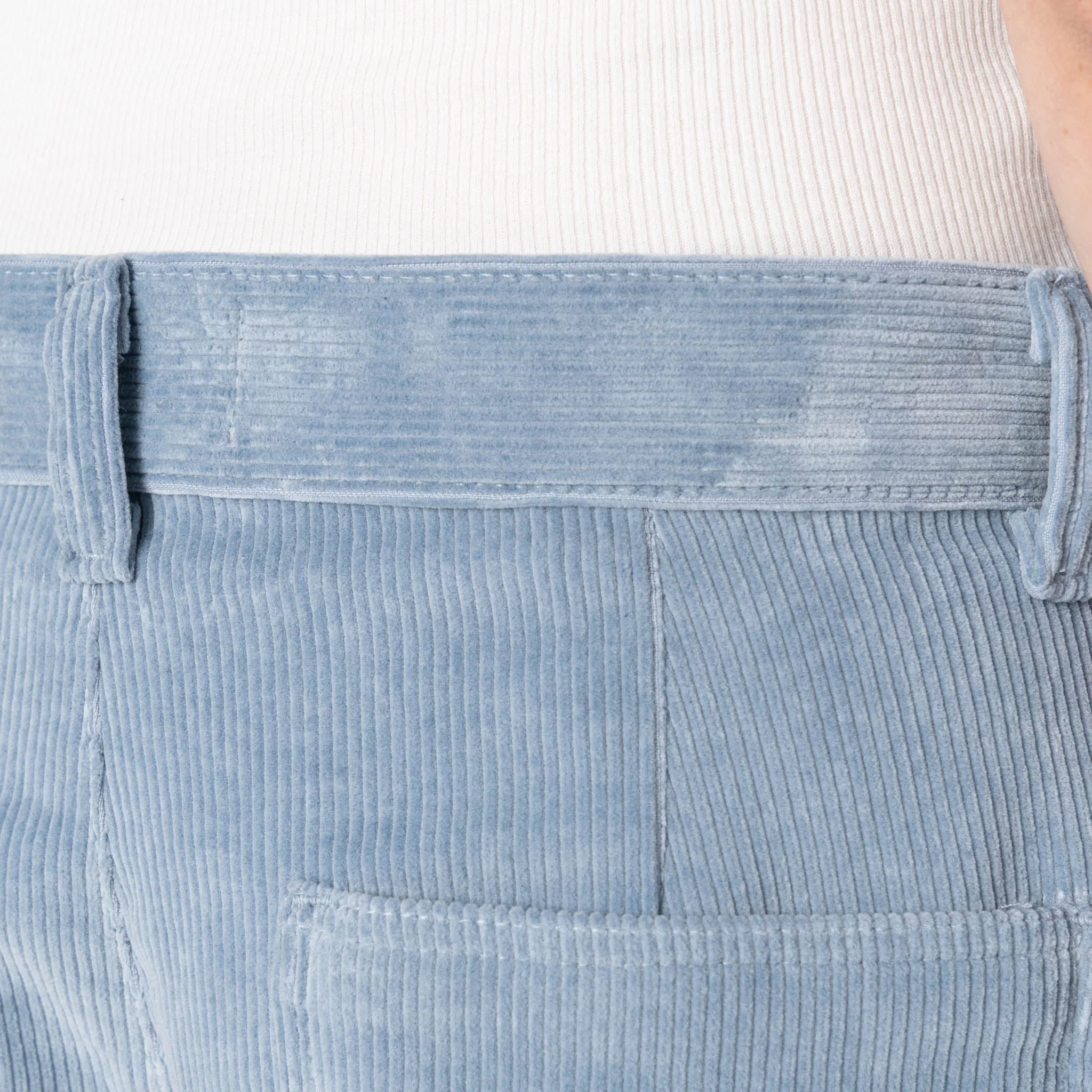 Wide Leg Trouser - Faded Corduroy Organique - Pale Indigo - Image 6