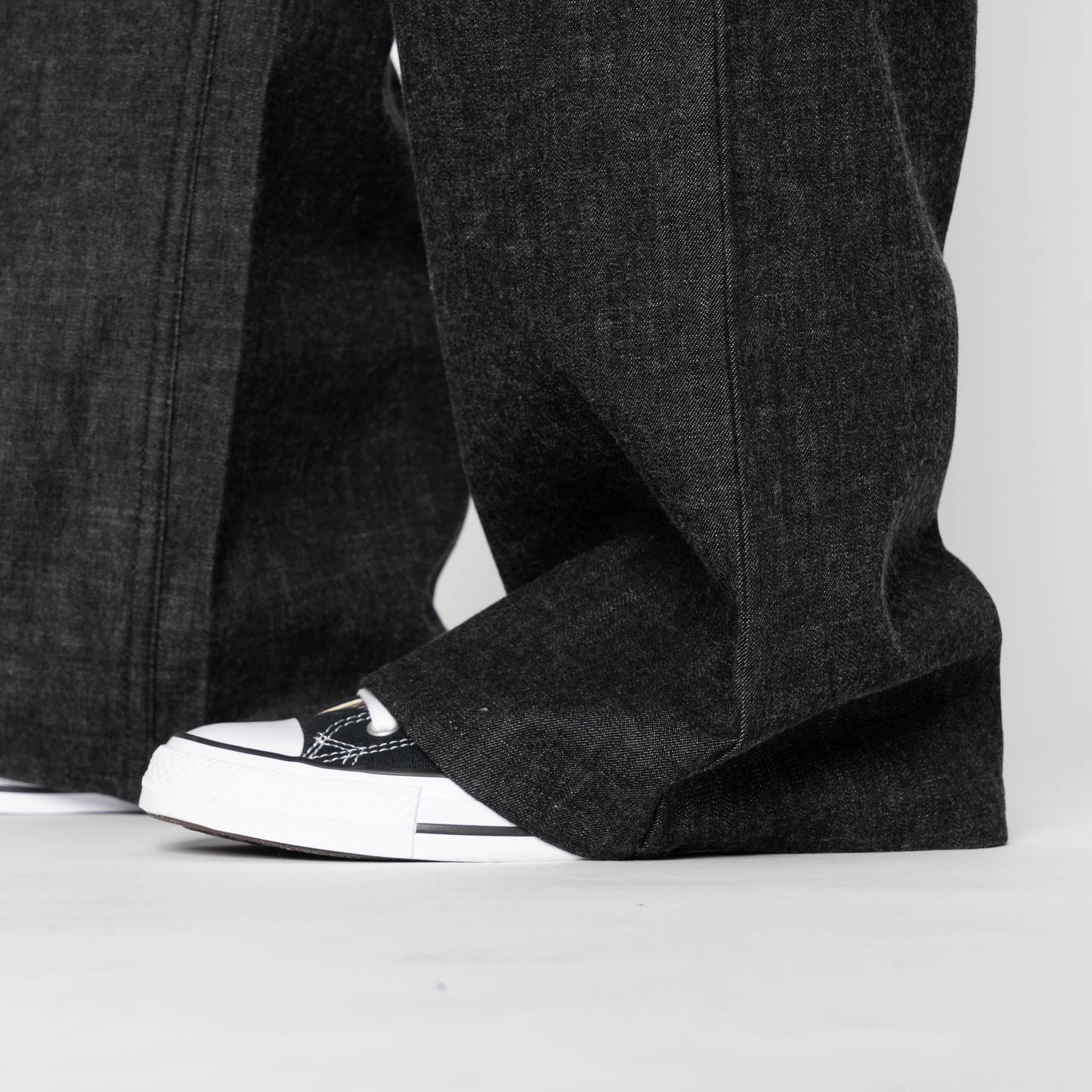 Wide Wild West  - Black Lightweight Denim - Black - Image 6