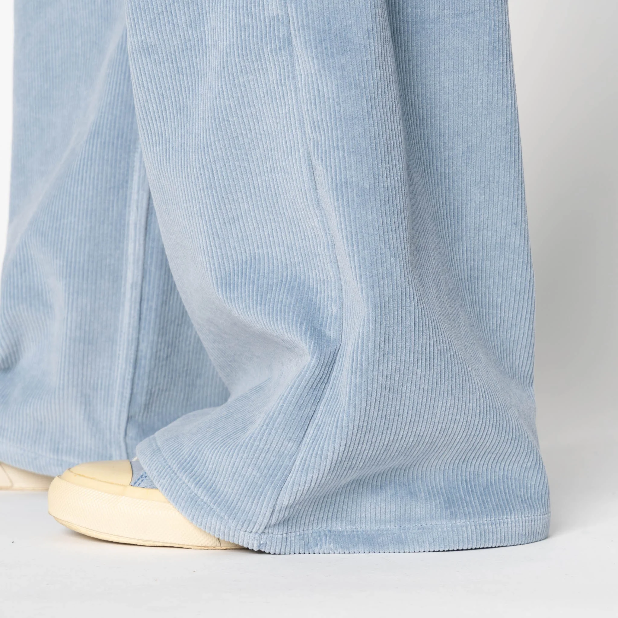 Wide Wild West  - Organic Faded Corduroy - Pale Indigo - Image 7