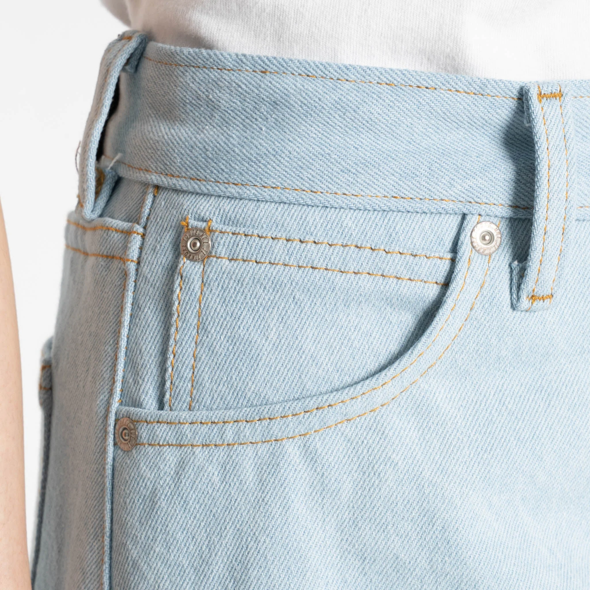 Wide Wild West  - Secret Agent Denim - Bleach Blue - Image 5