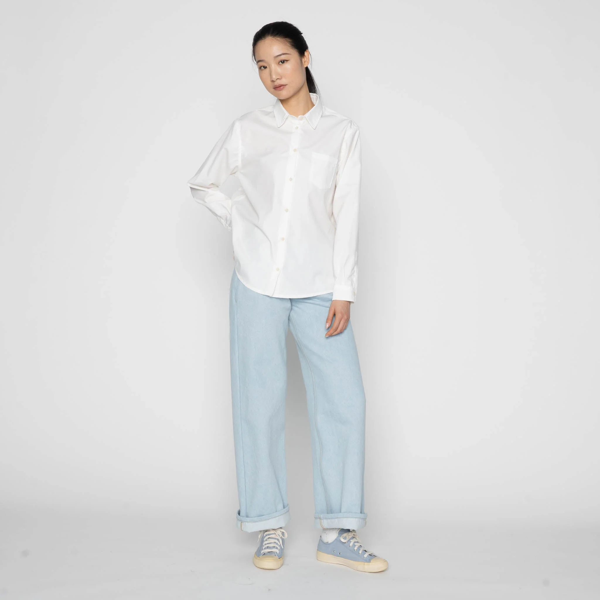 Wide Wild West  - Secret Agent Denim - Bleach Blue - Image 8