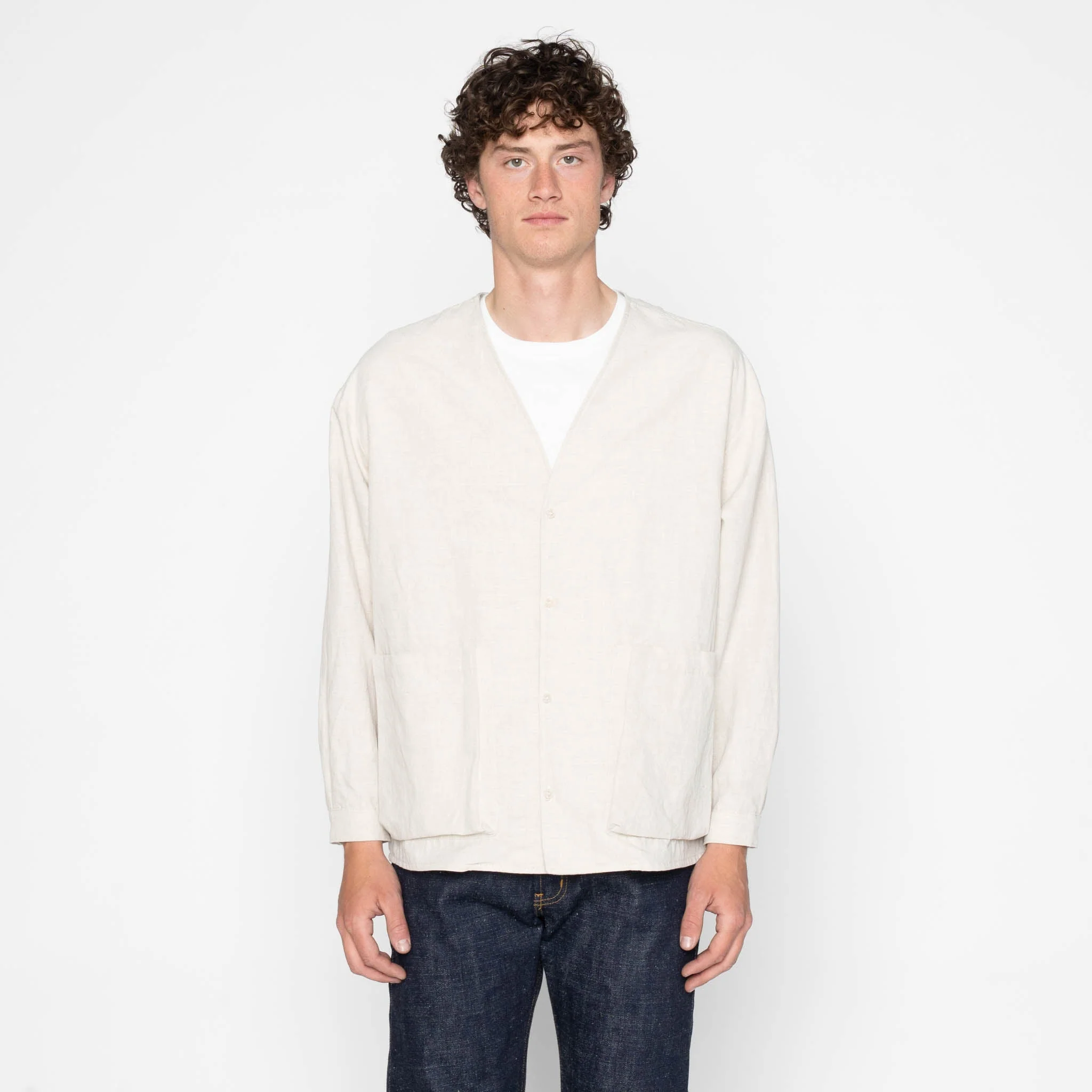 Wise Guy - Linen Blend Denim - Ecru - Image 2