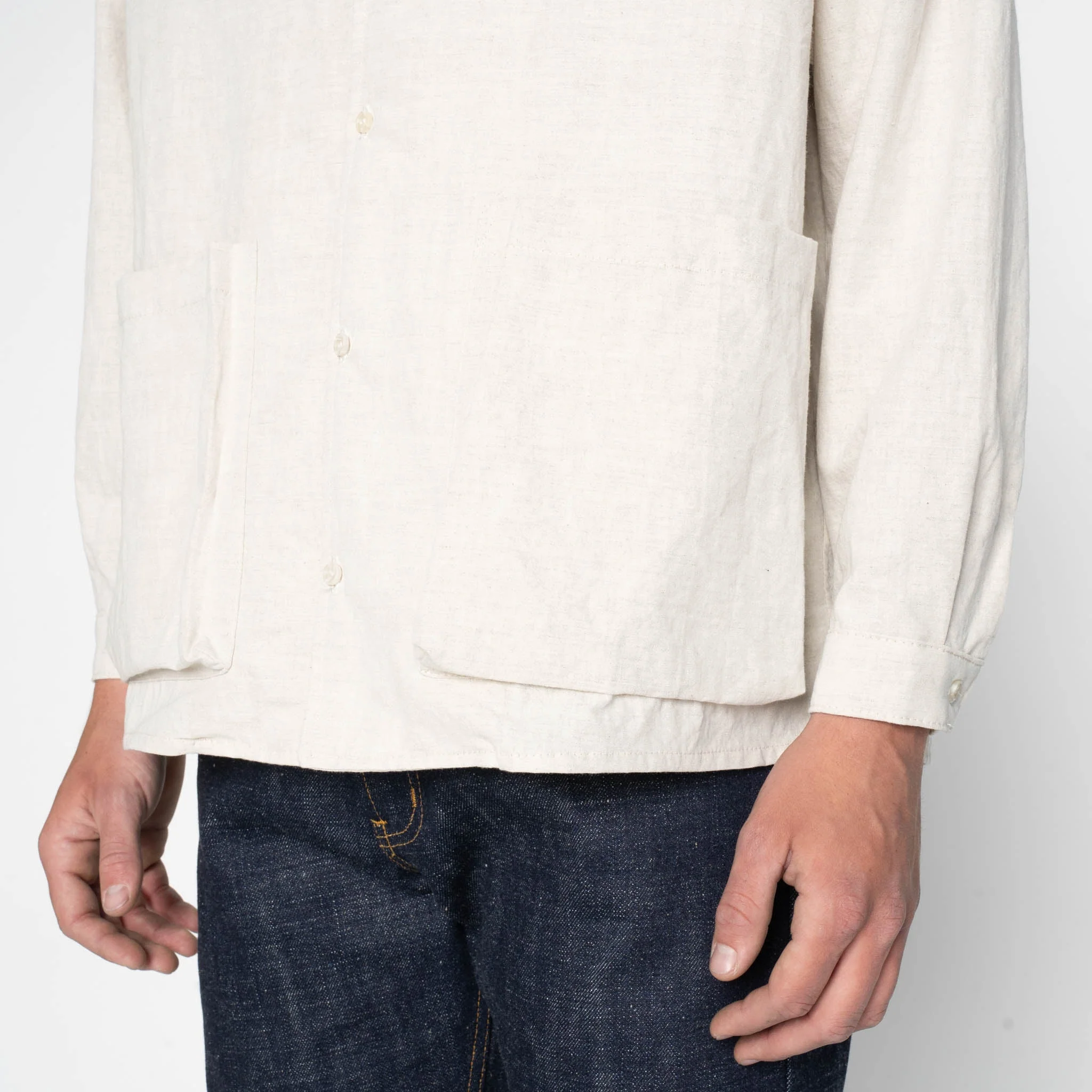 Wise Guy - Linen Blend Denim - Ecru - Image 5