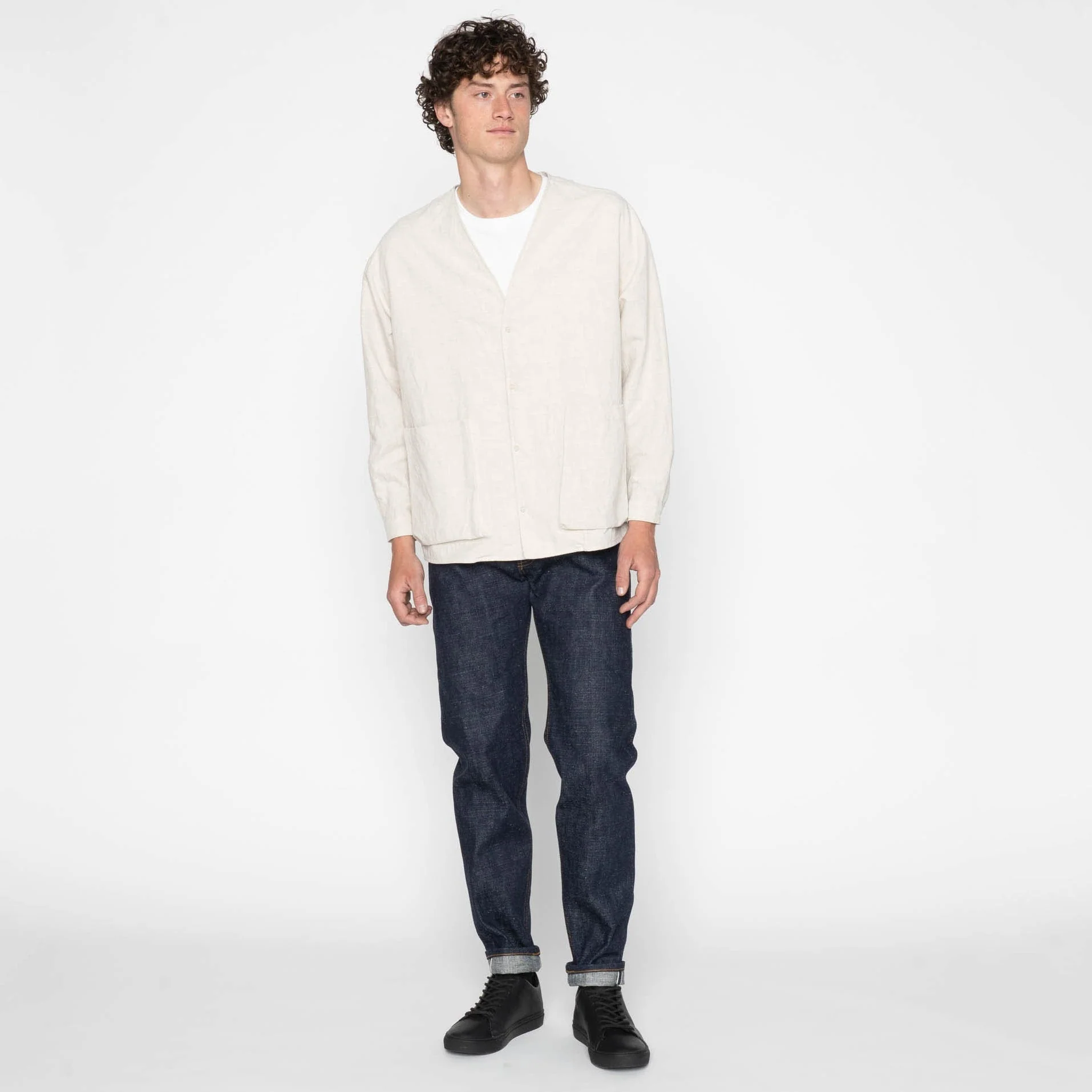 Wise Guy - Linen Blend Denim - Ecru - Image 7