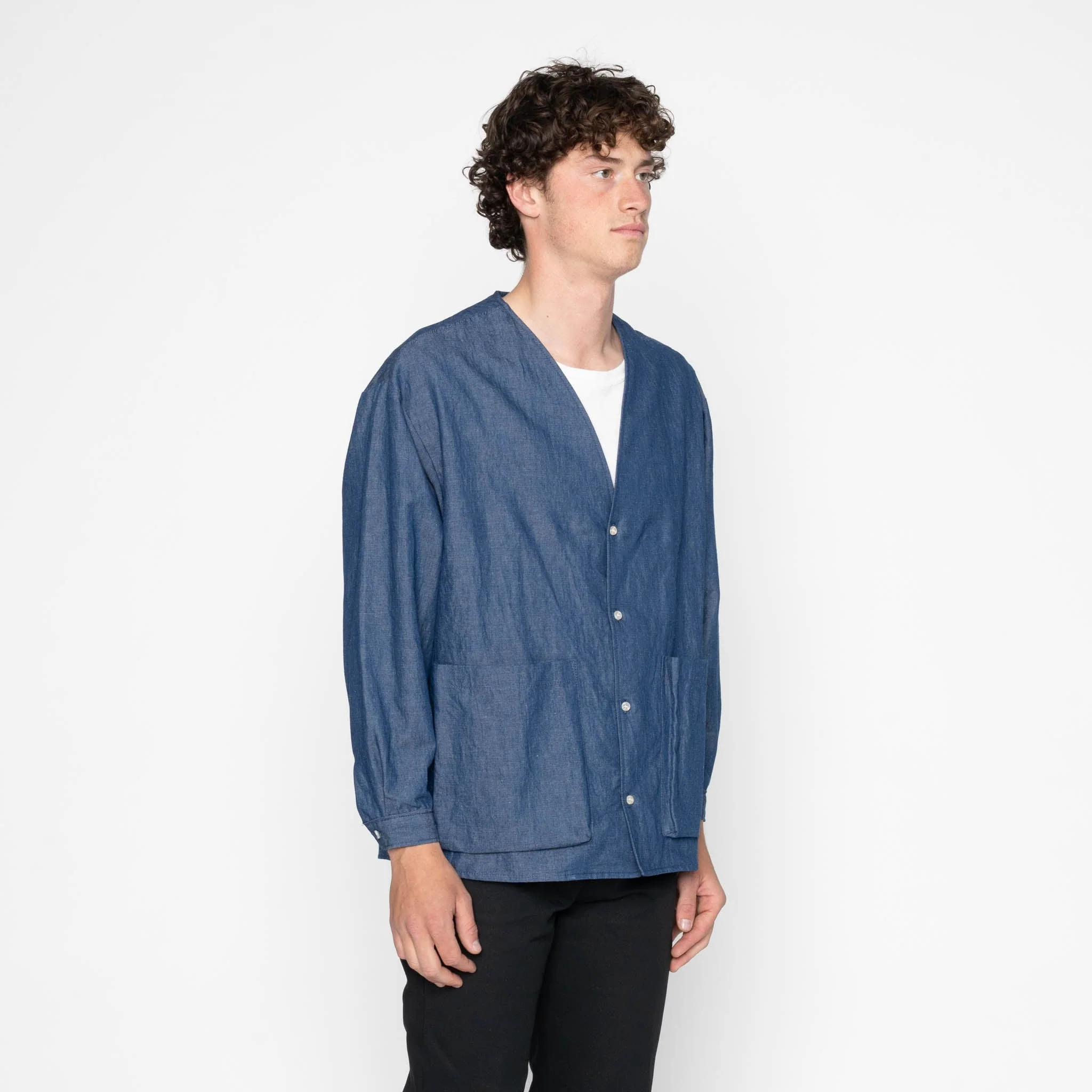Wise Guy - Linen Blend Denim - Indigo - Image 3
