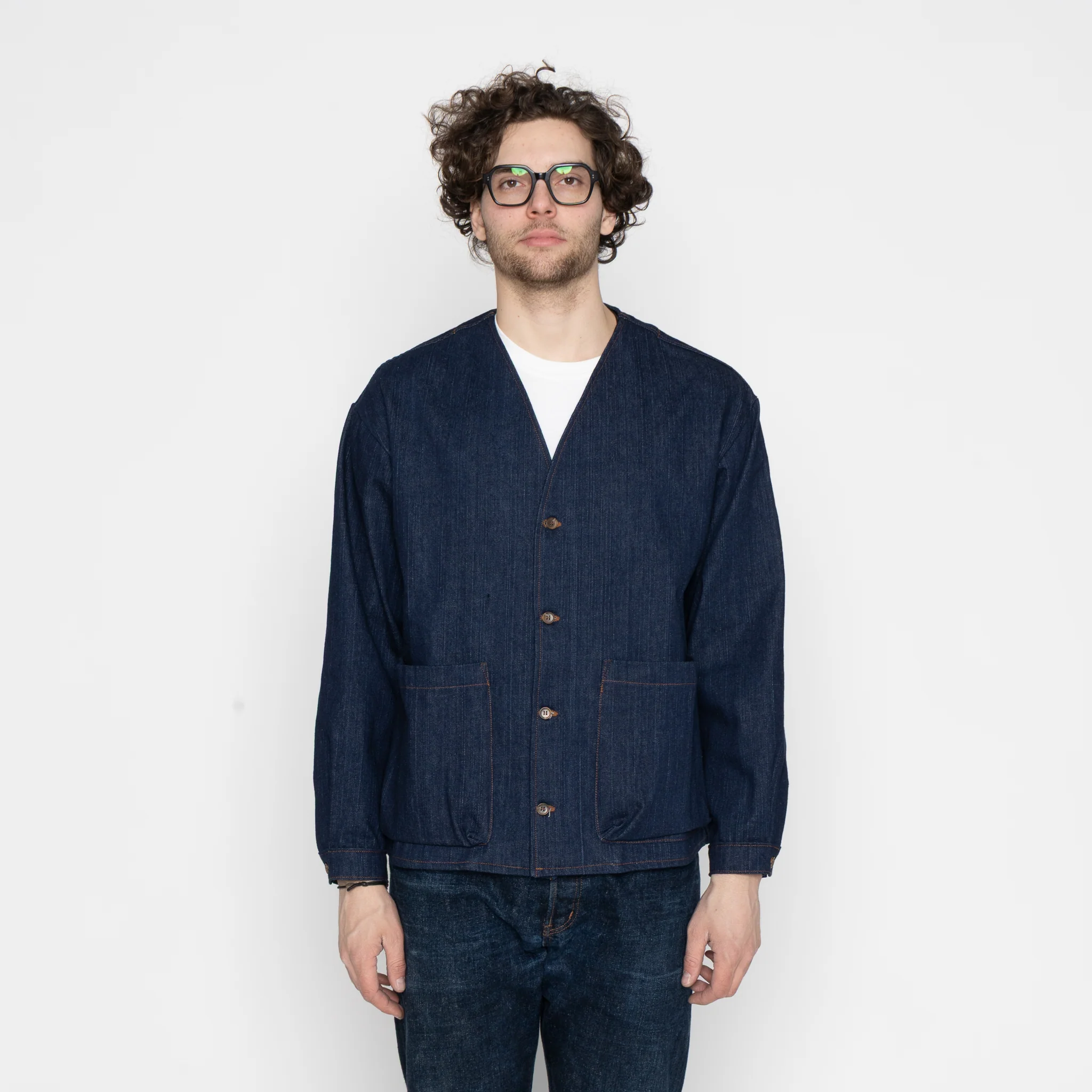 Wise Guy  - Vertical Slub Denim - Indigo - Image 2
