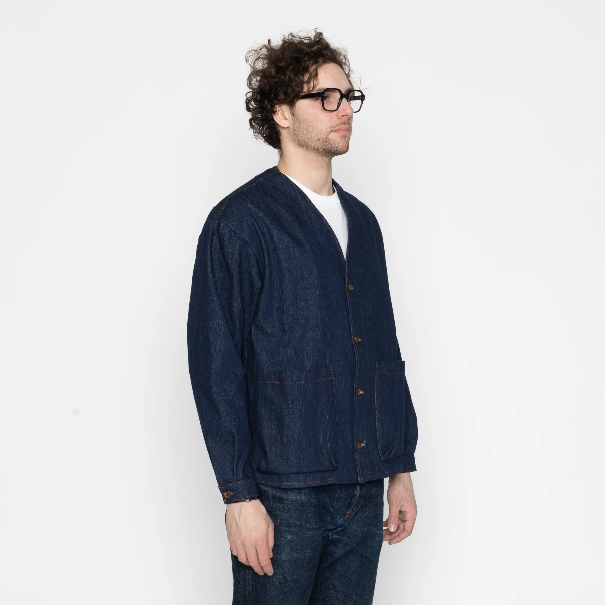 Wise Guy  - Vertical Slub Denim - Indigo - Image 3