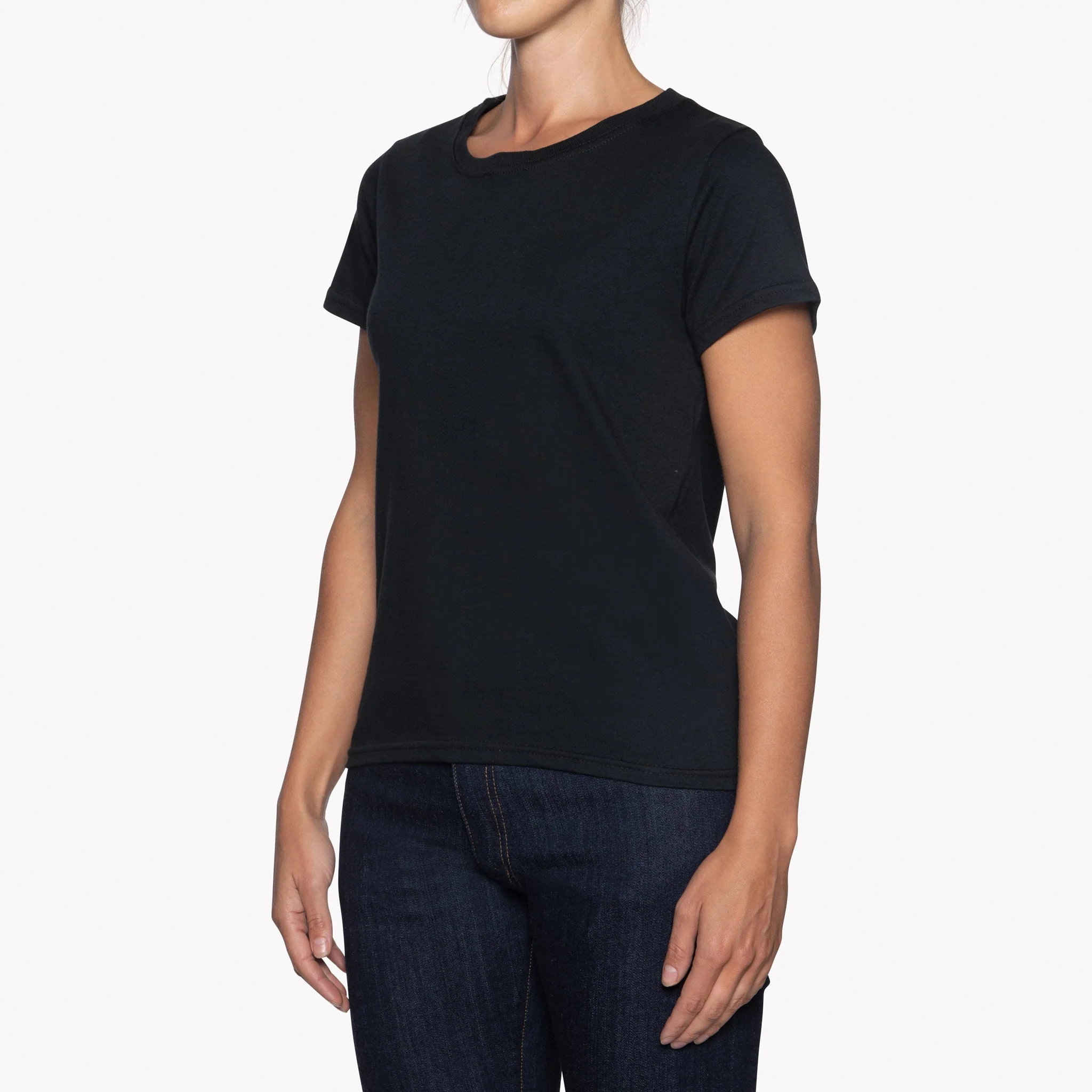 Women's - Circular Knit Ballet Tee - Double Ring-Spun Cotton - Black - Image 3