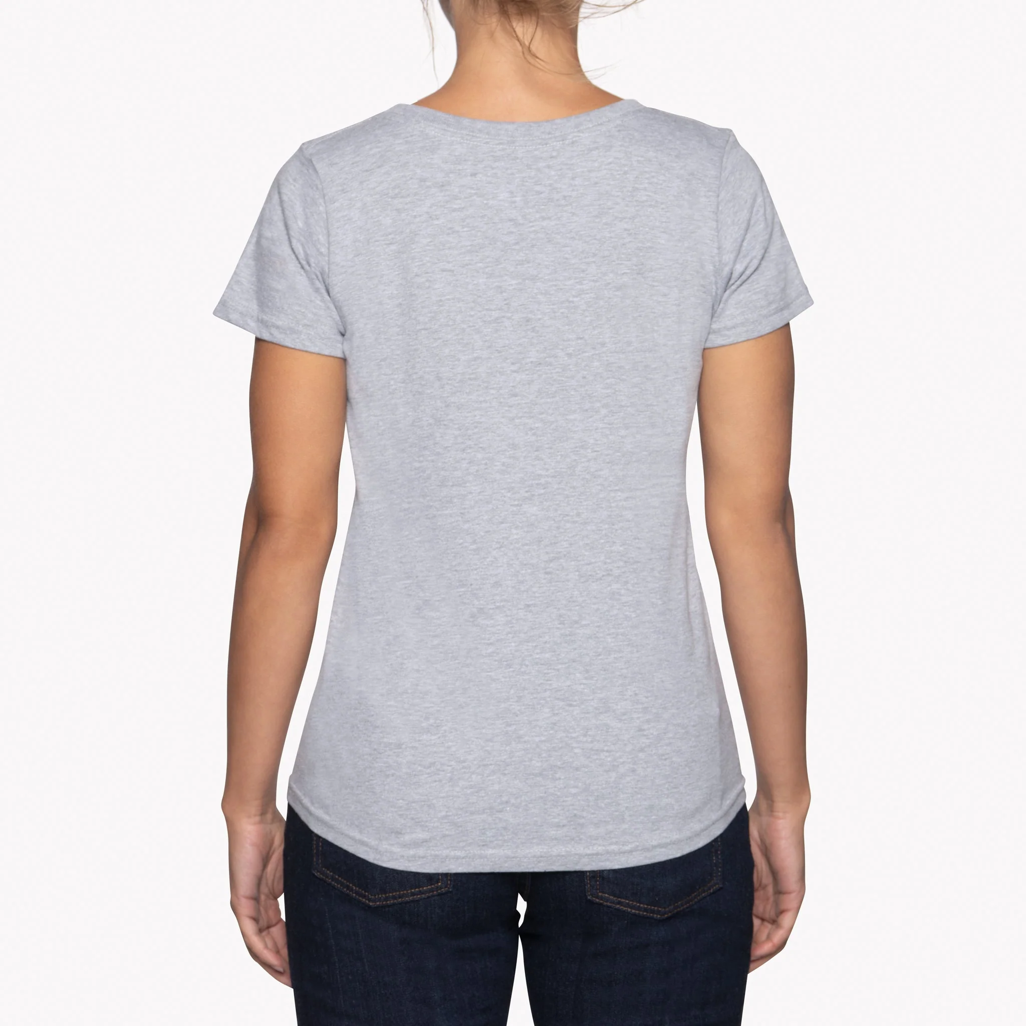Women's - Circular Knit Ballet Tee - Double Ring-Spun Cotton - Heather Grey - Image 4