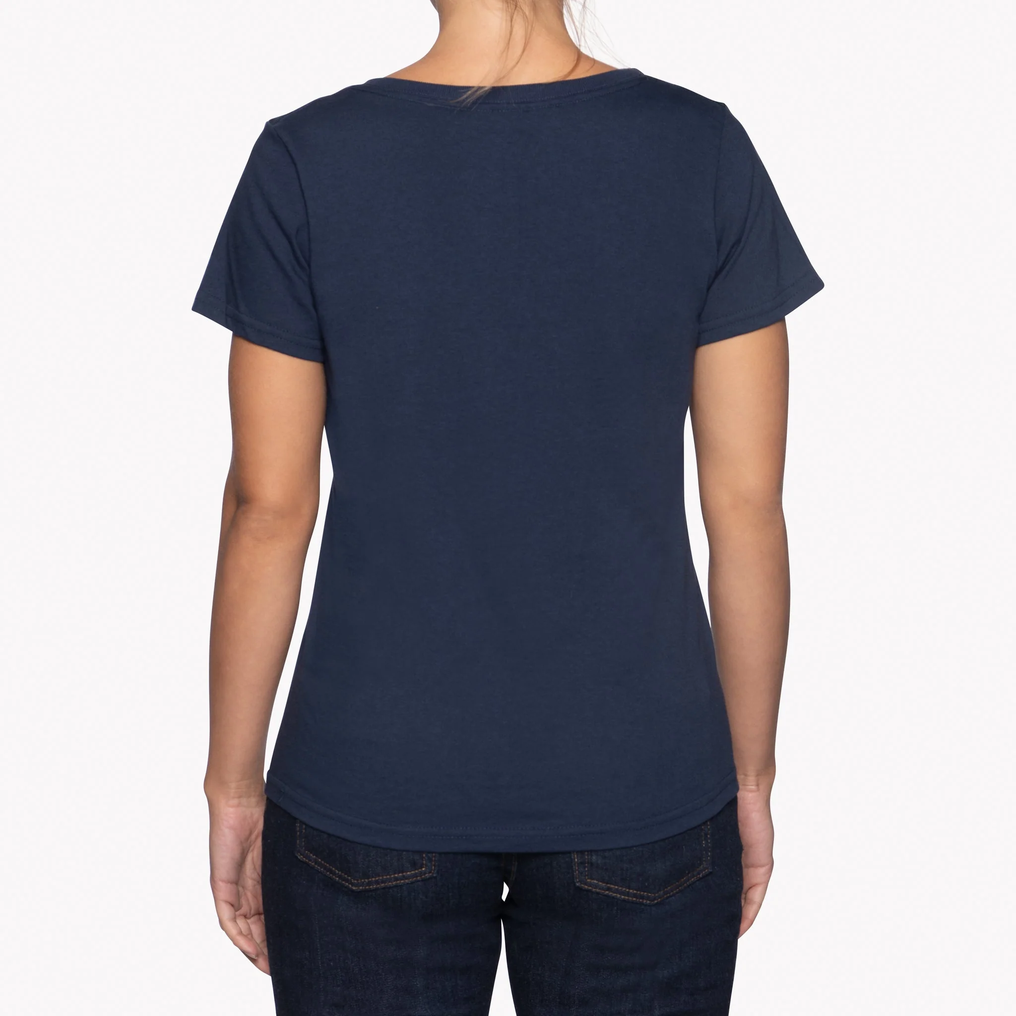 Women's - Circular Knit Ballet Tee - Double Ring-Spun Cotton - Navy - Image 4