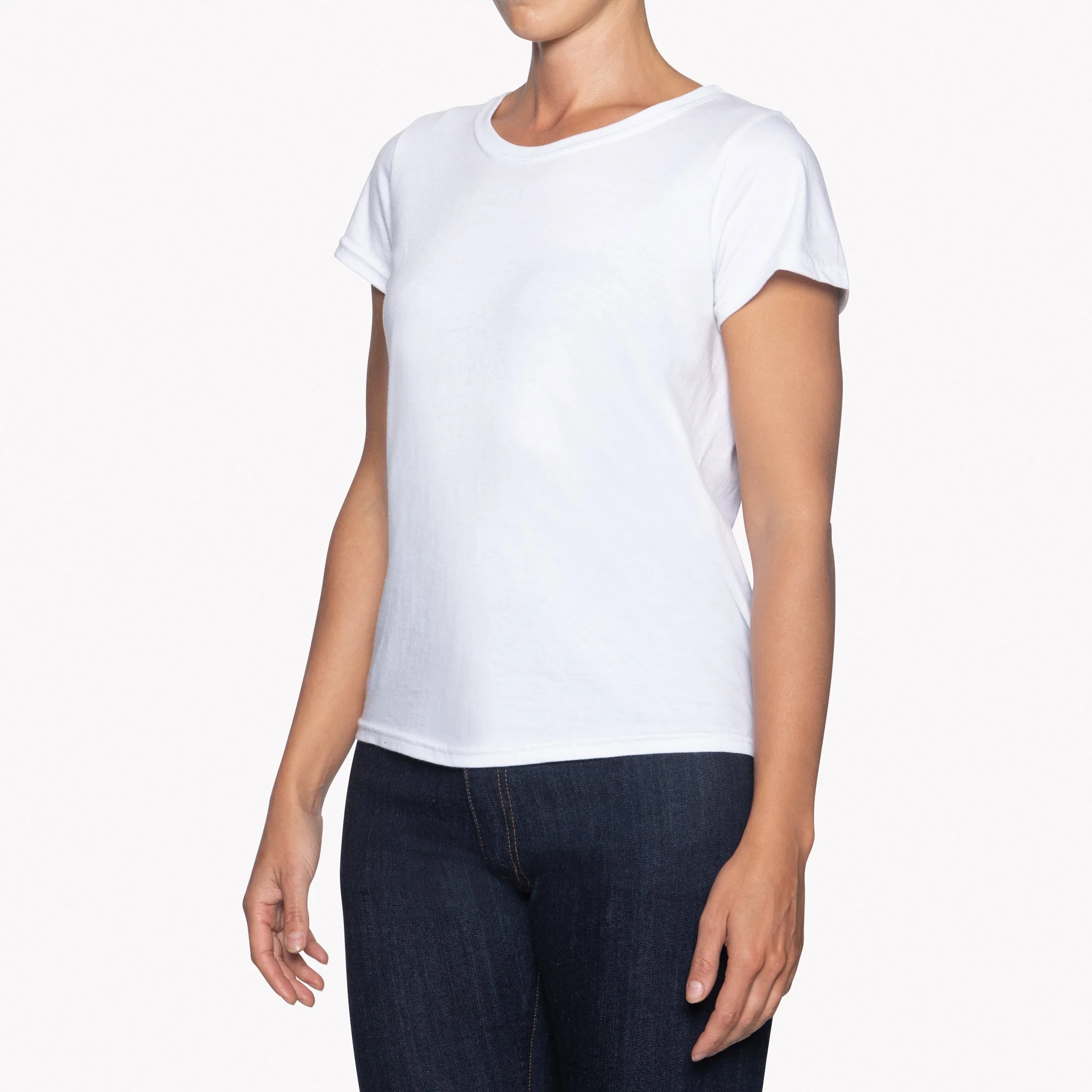 Women's - Circular Knit Ballet Tee - Double Ring-Spun Cotton - White - Image 3
