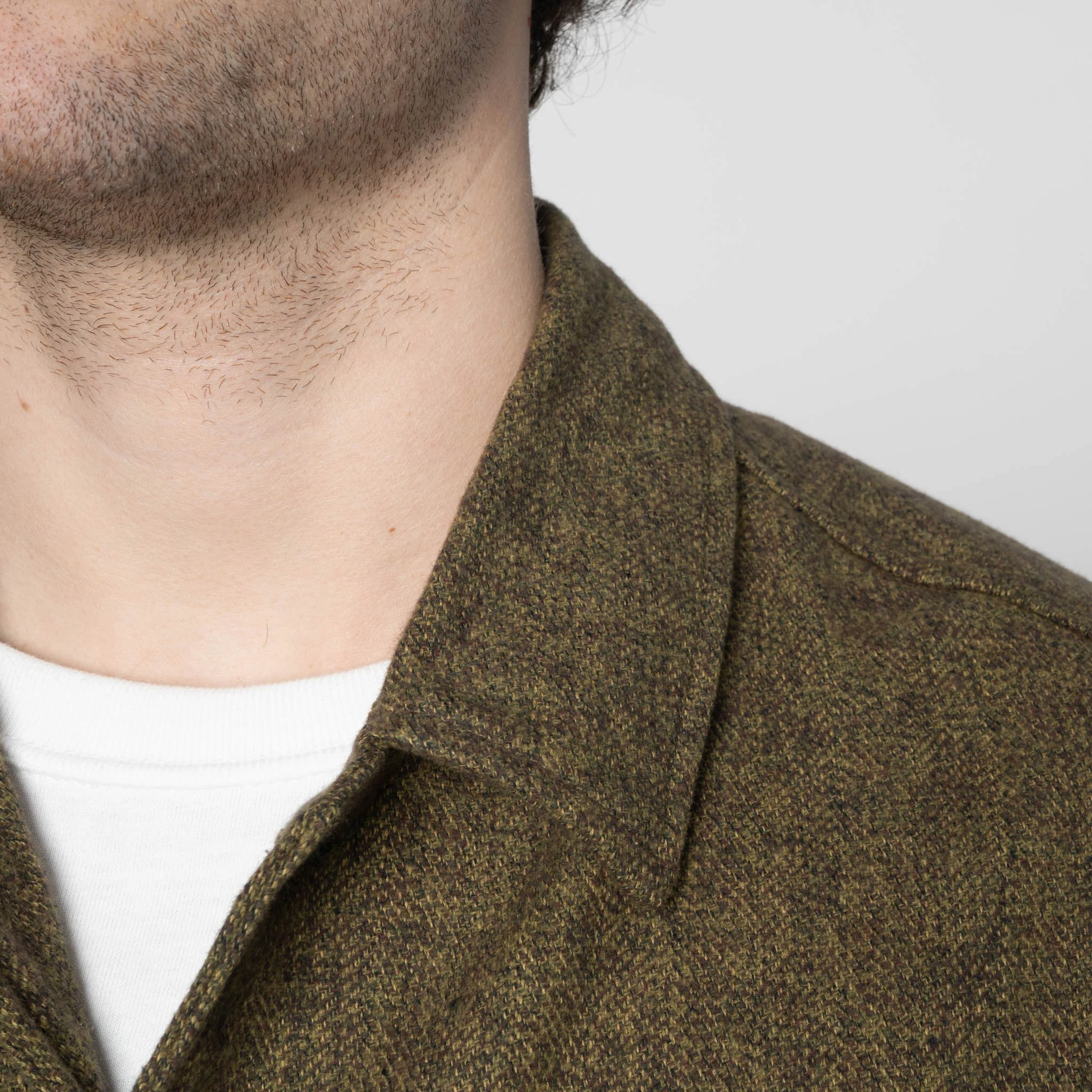 Work Shirt - Herringbone Triple Twist - Forest - Image 5