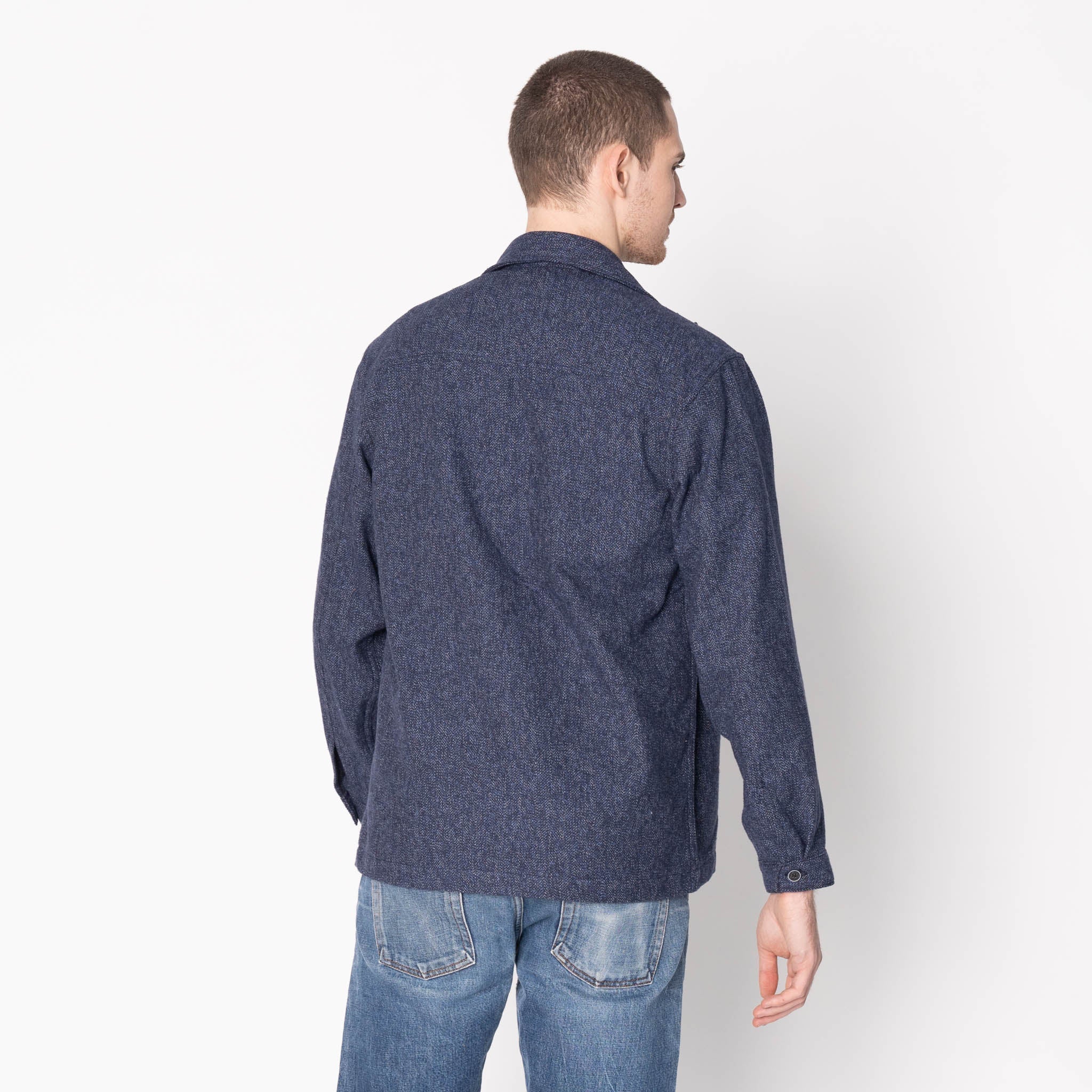 Work Shirt - Herringbone Triple Twist - Indigo - Image 3